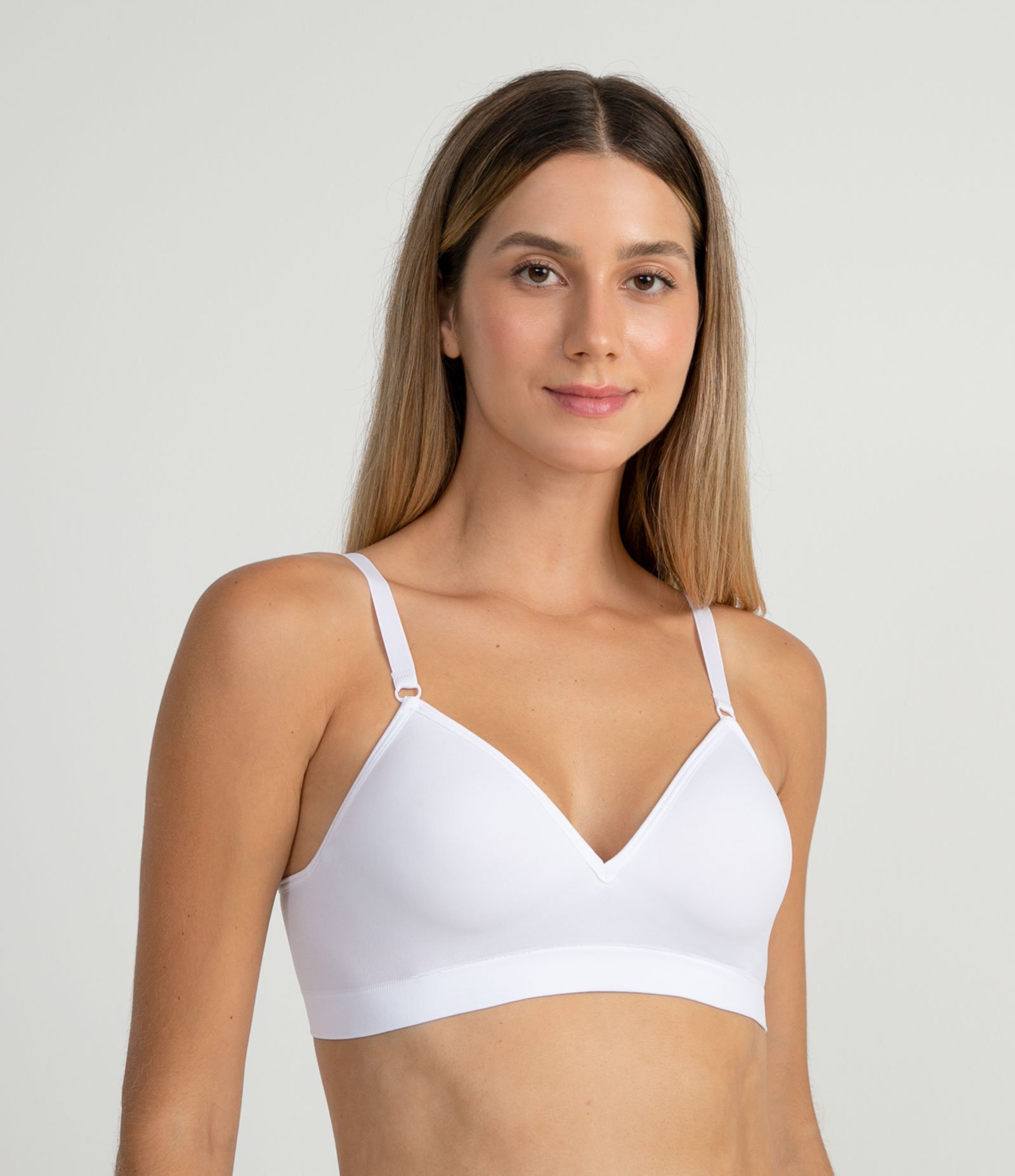 Sutiã Básico em Microfibra com Bojo e sem Aro TriFil Branco 1