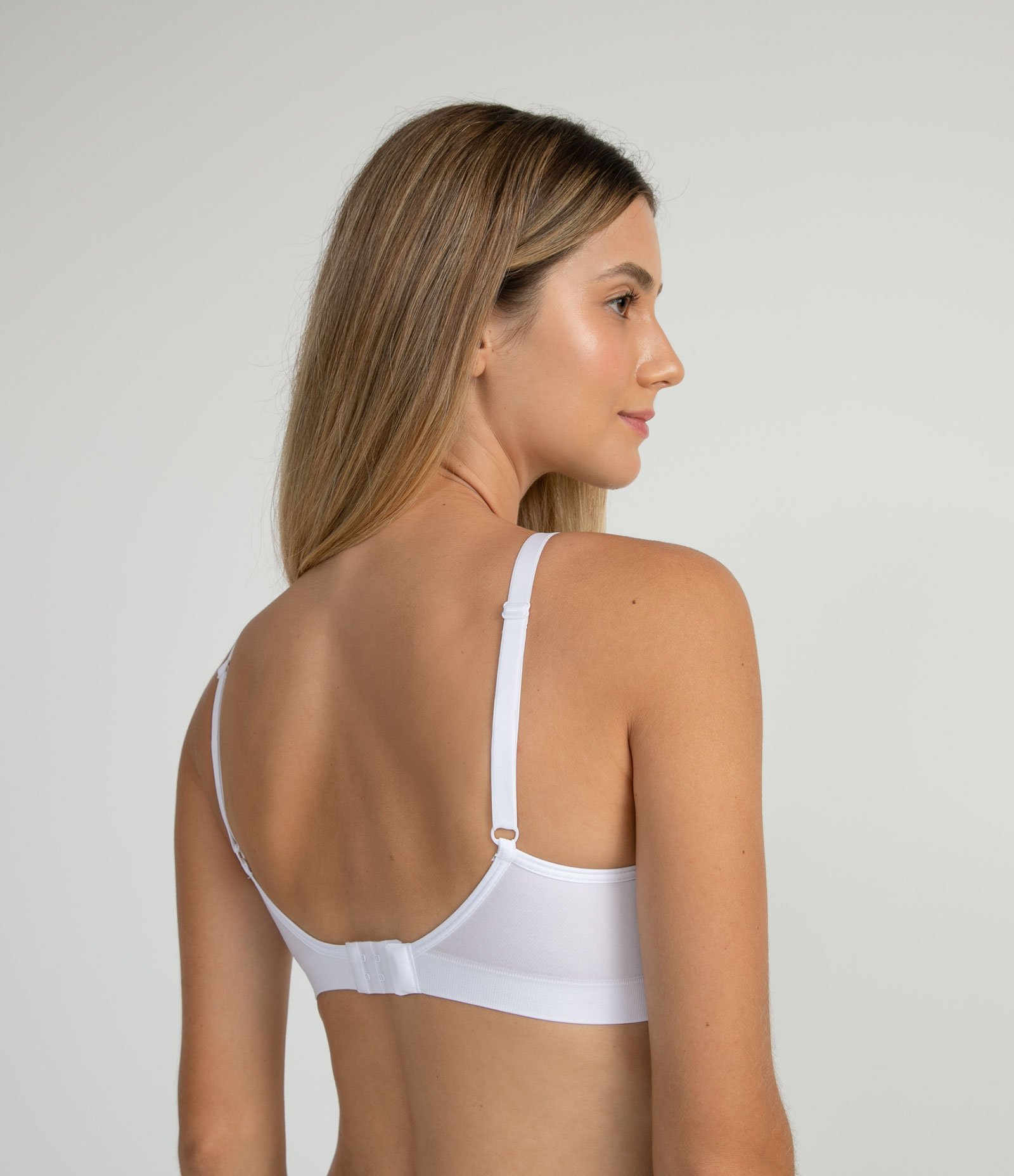 Sutiã Básico em Microfibra com Bojo e sem Aro TriFil Branco 2
