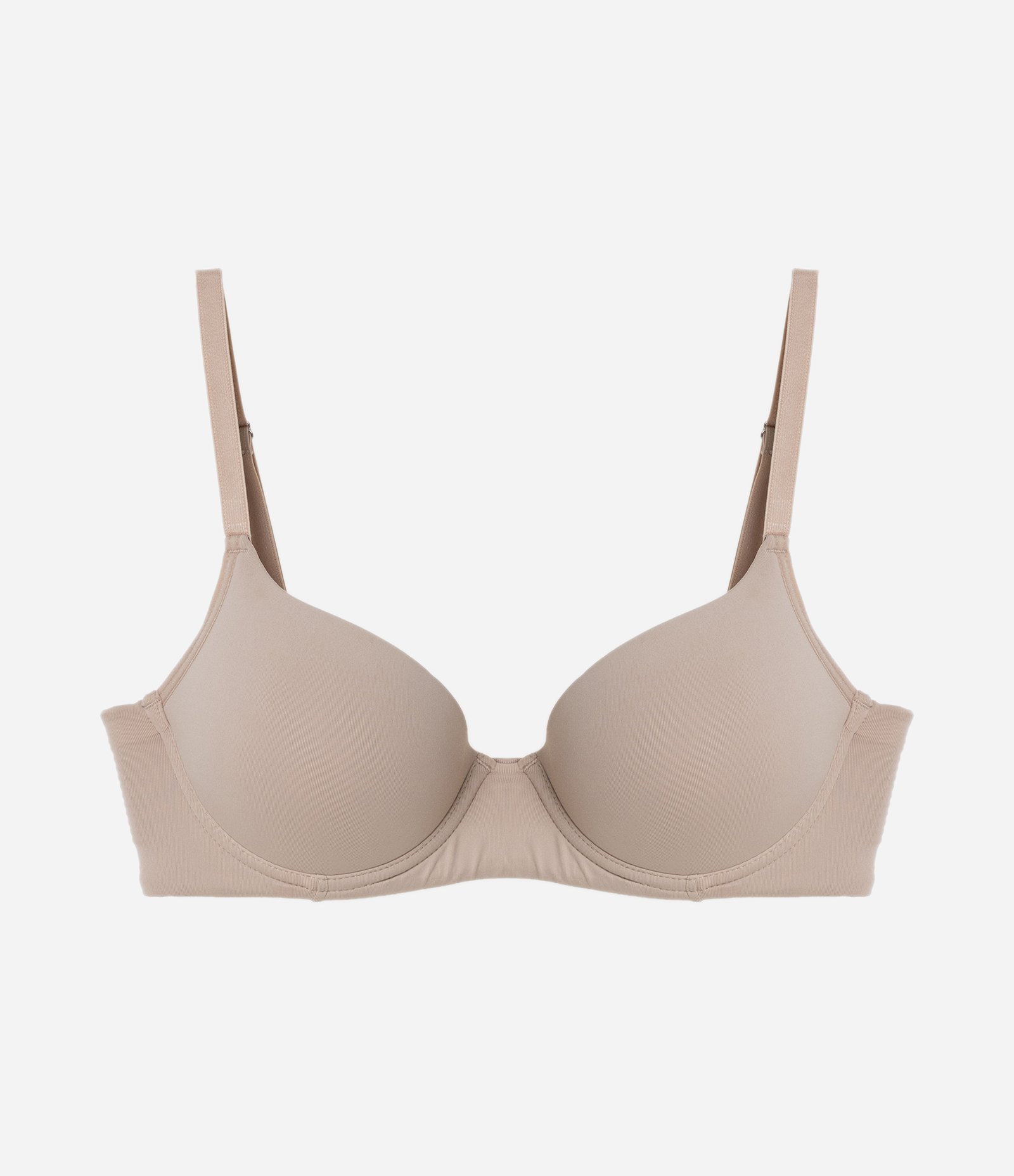 Sutiã Base Básico em Microfibra com Bojo Oco Marrom Chocolate 4