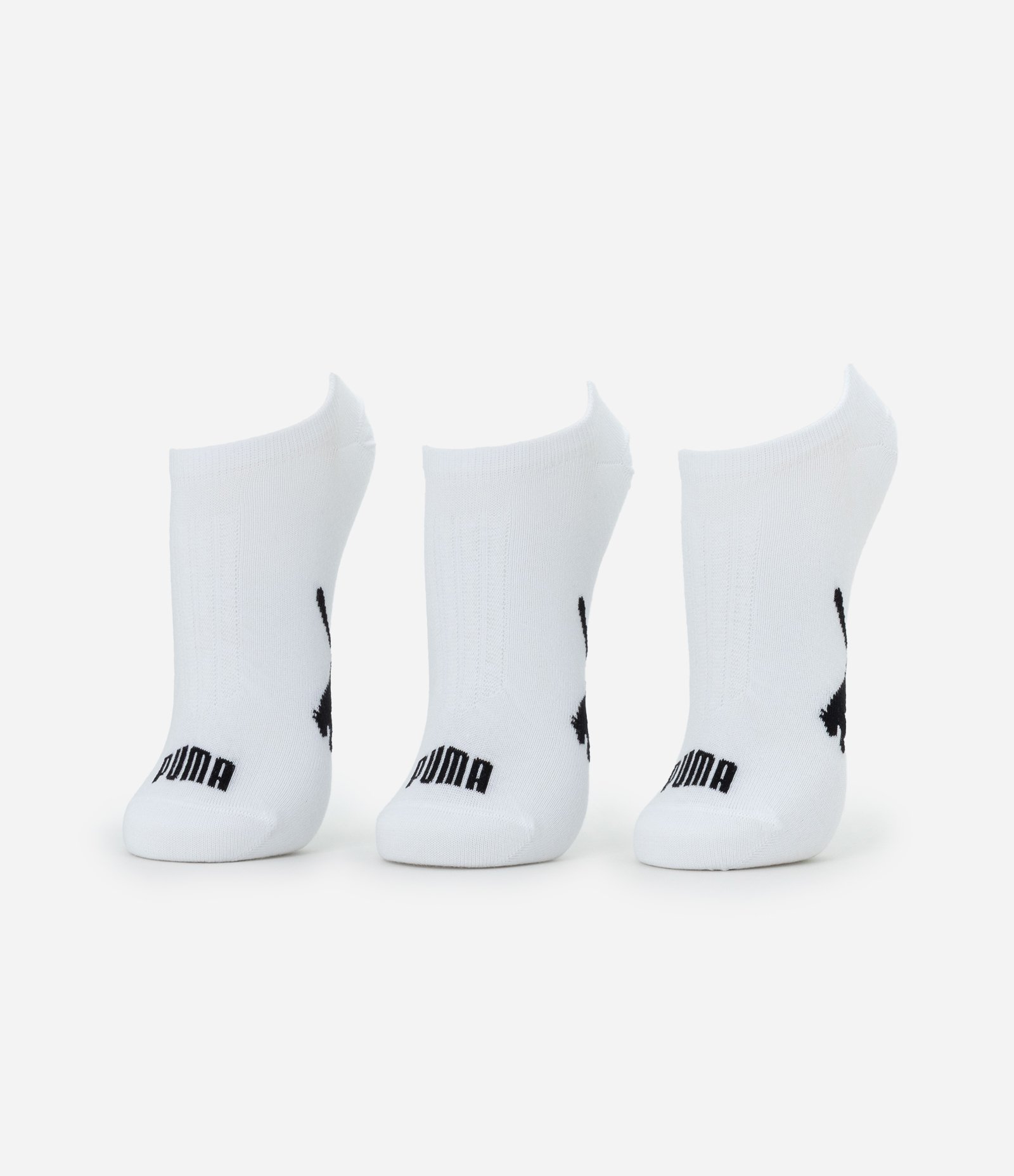 Kit 03 Pares de Meias Esportivas com Cano Invisível Puma Branco 1