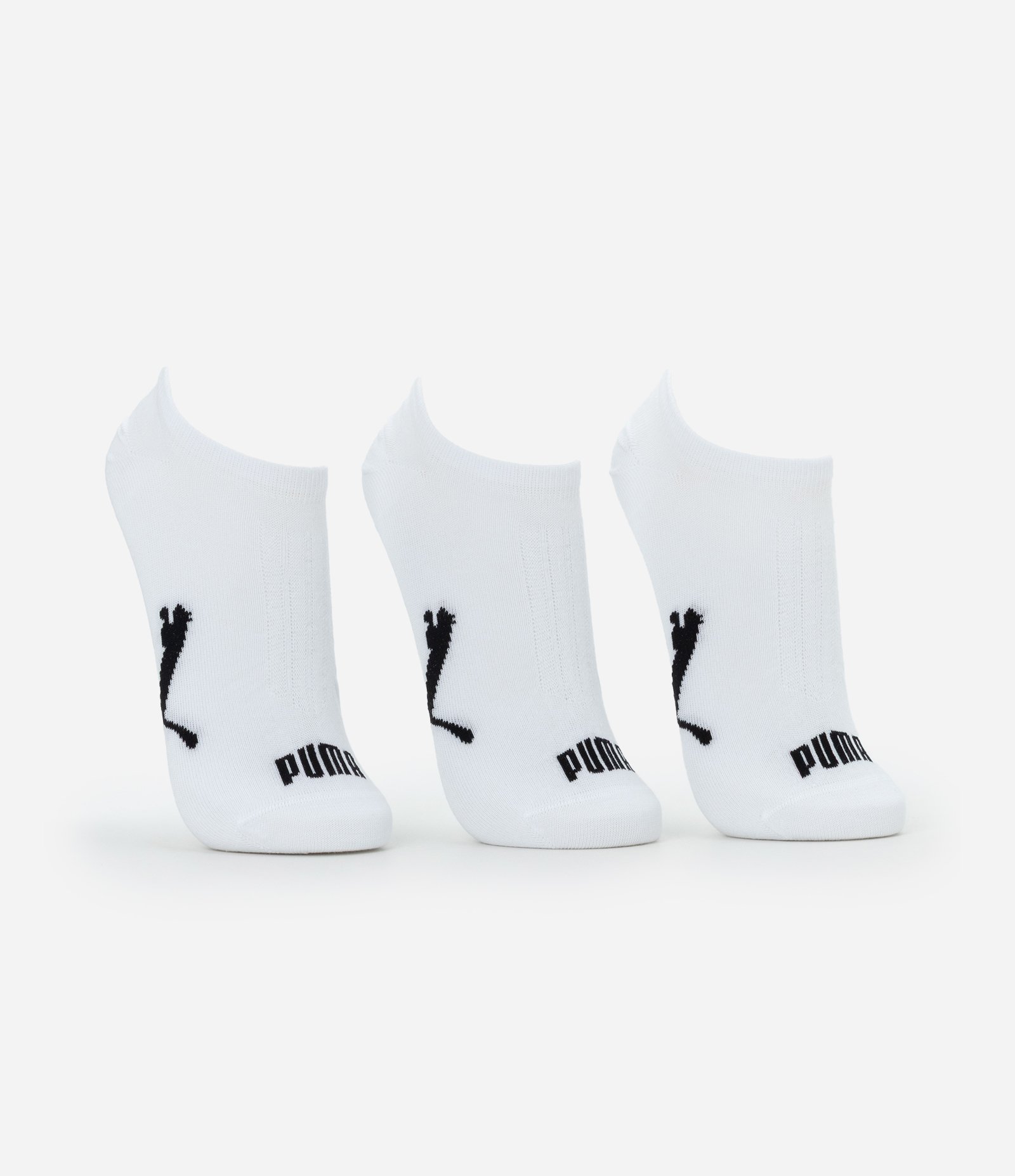 Kit 03 Pares de Meias Esportivas com Cano Invisível Puma Branco 2