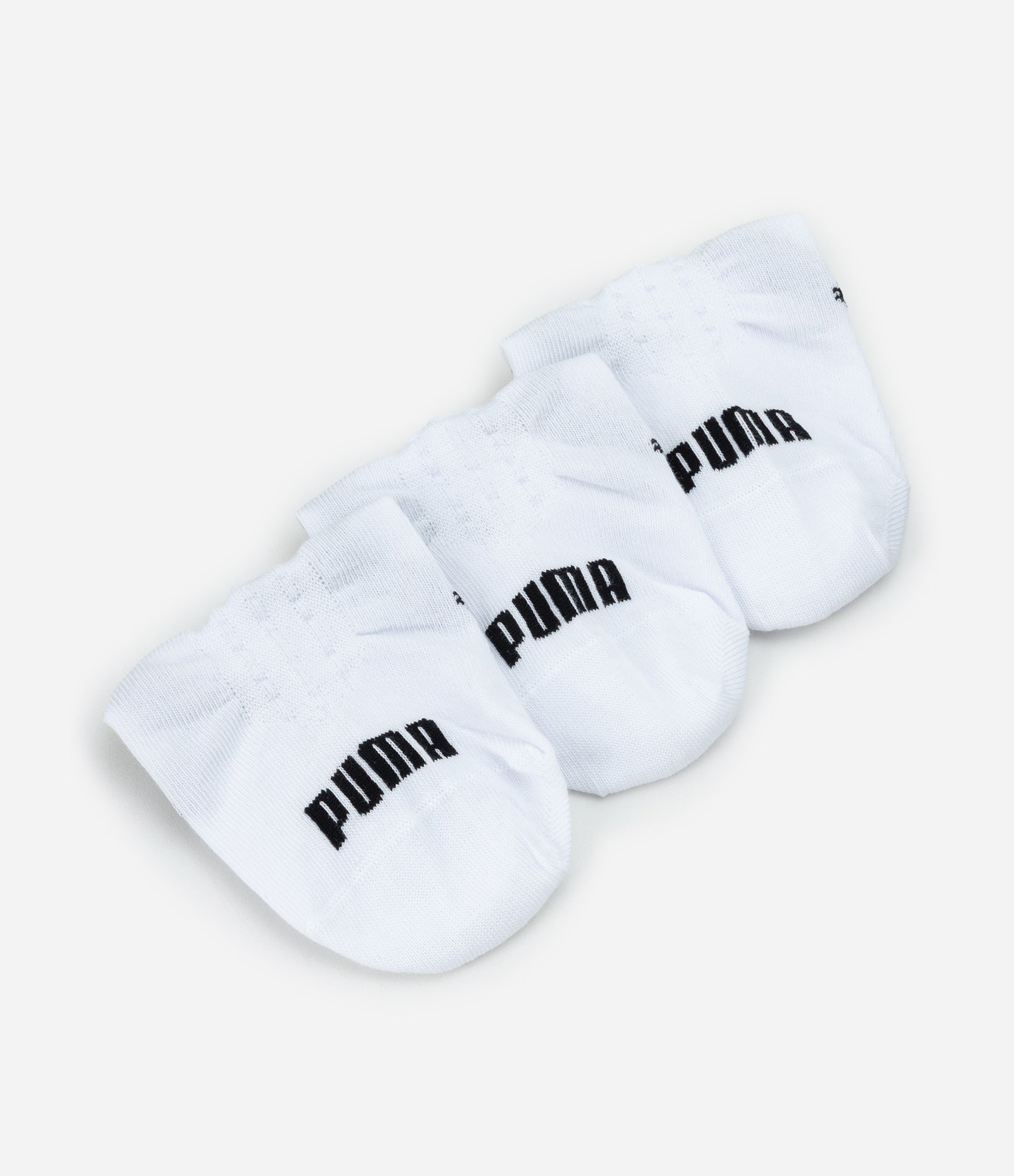 Kit 03 Pares de Meias Esportivas com Cano Invisível Puma Branco 4