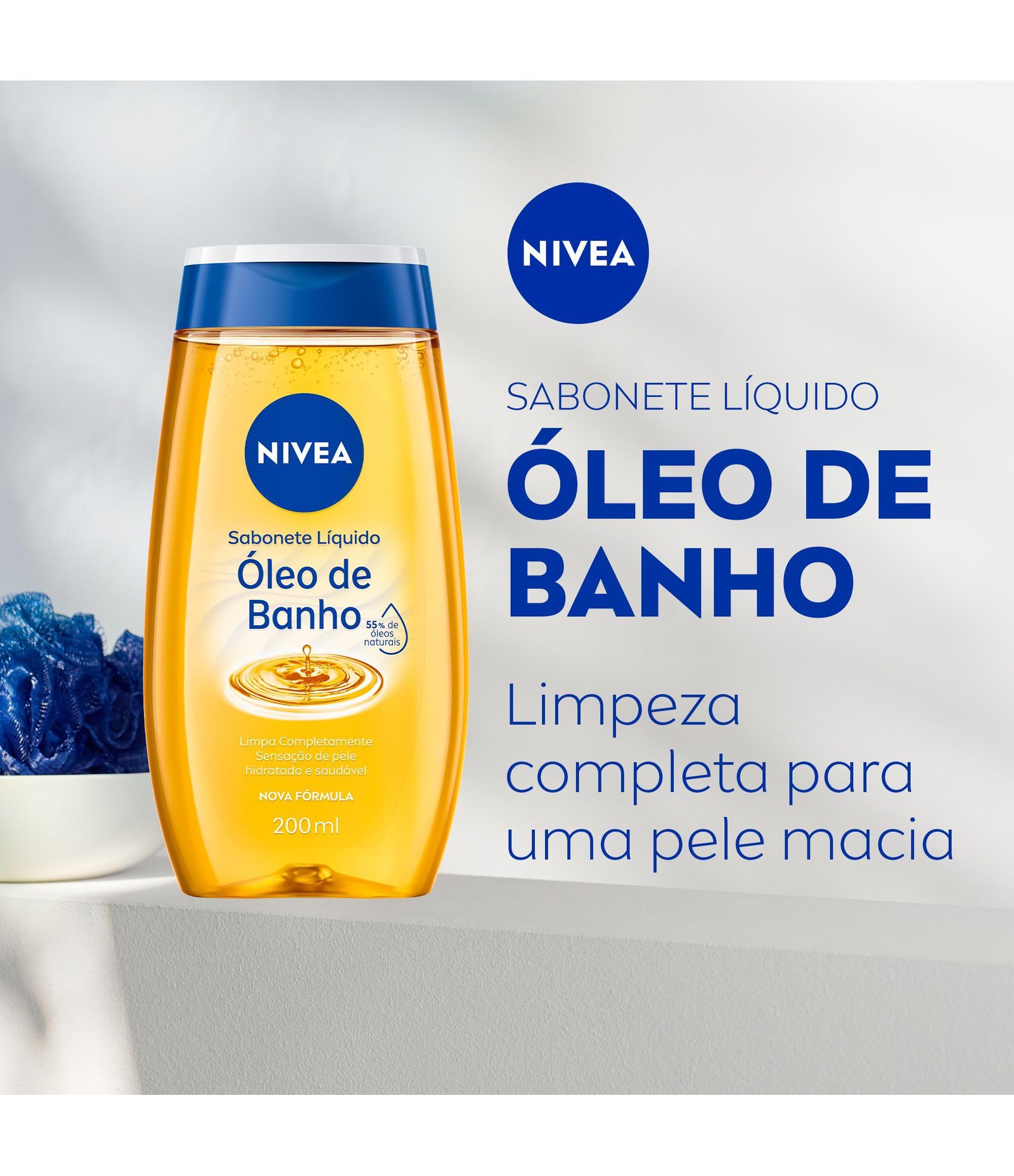 Sabonete Líquido Óleo de Banho Nivea 200ml 3