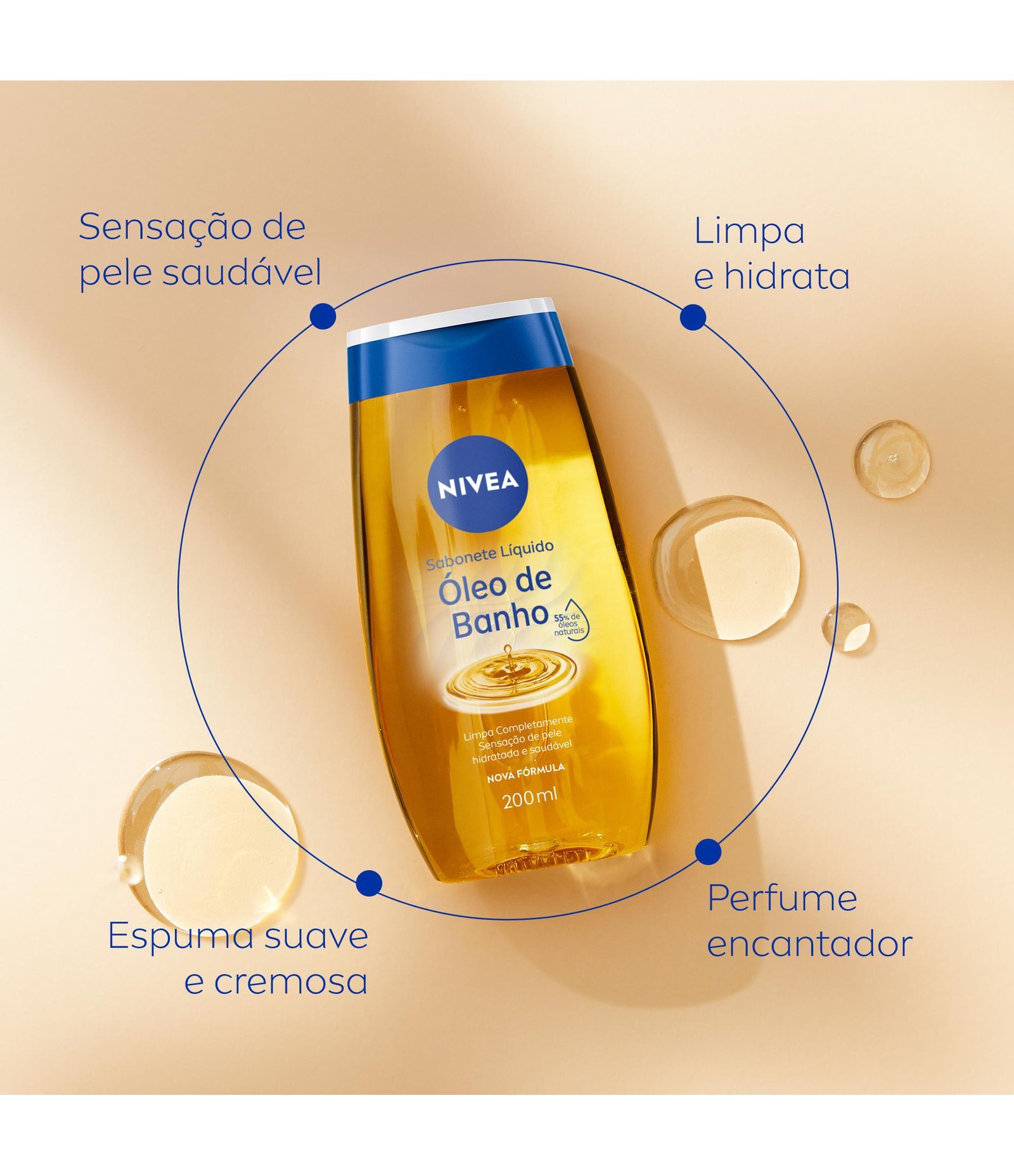 Sabonete Líquido Óleo de Banho Nivea 200ml 6