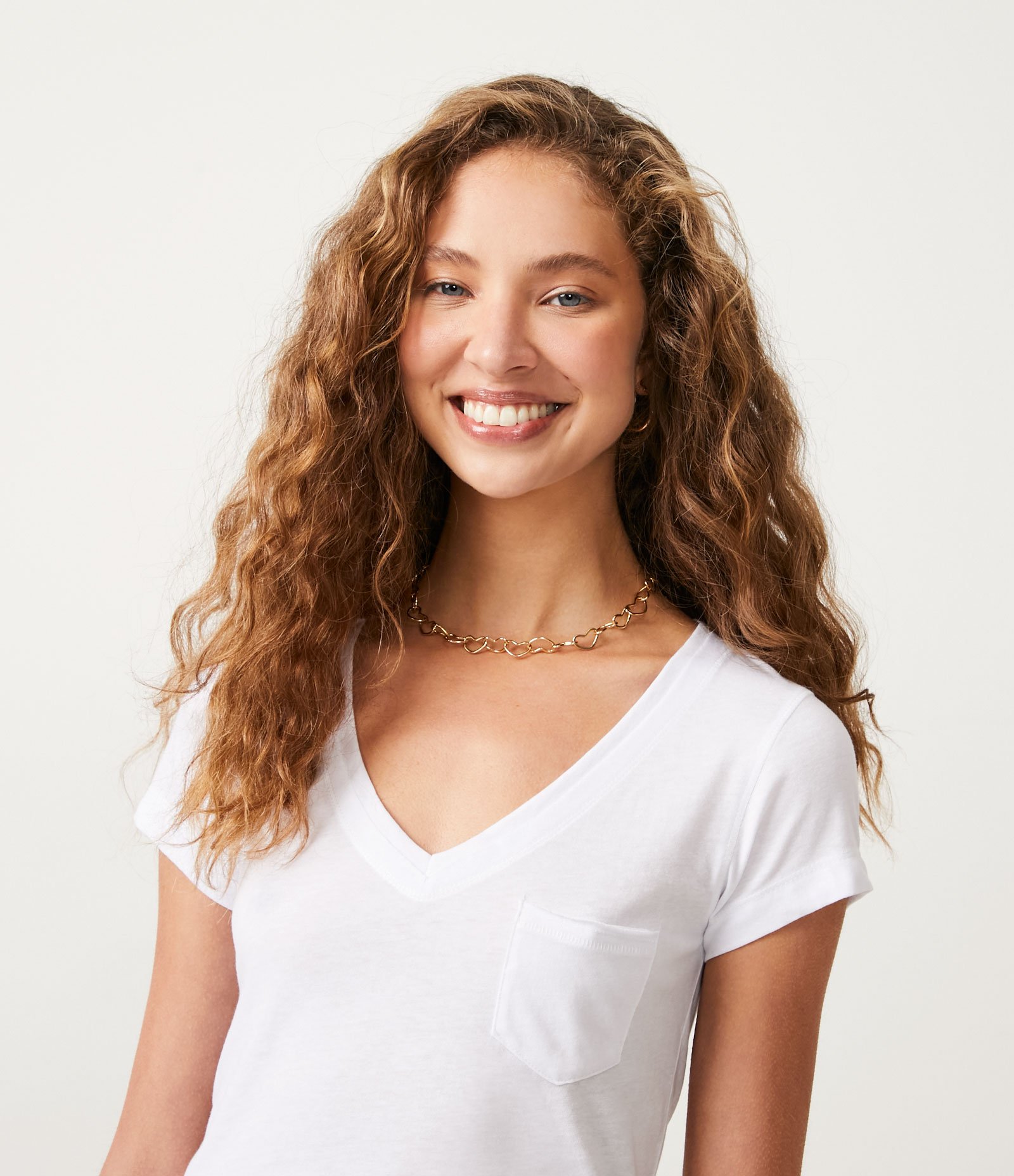 Blusa Básica em Algodão com Manga Curta e Bolsinho Branco 4