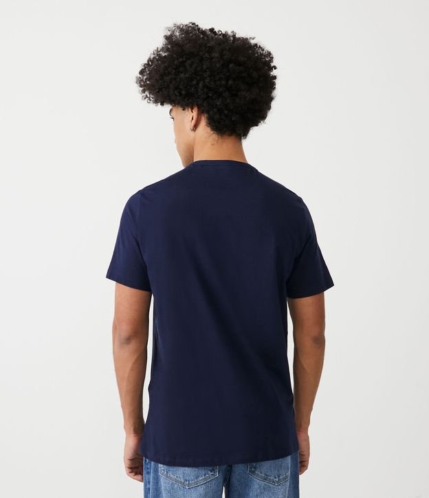 Camiseta em Meia Malha com Estampa do Capitão América Azul 3