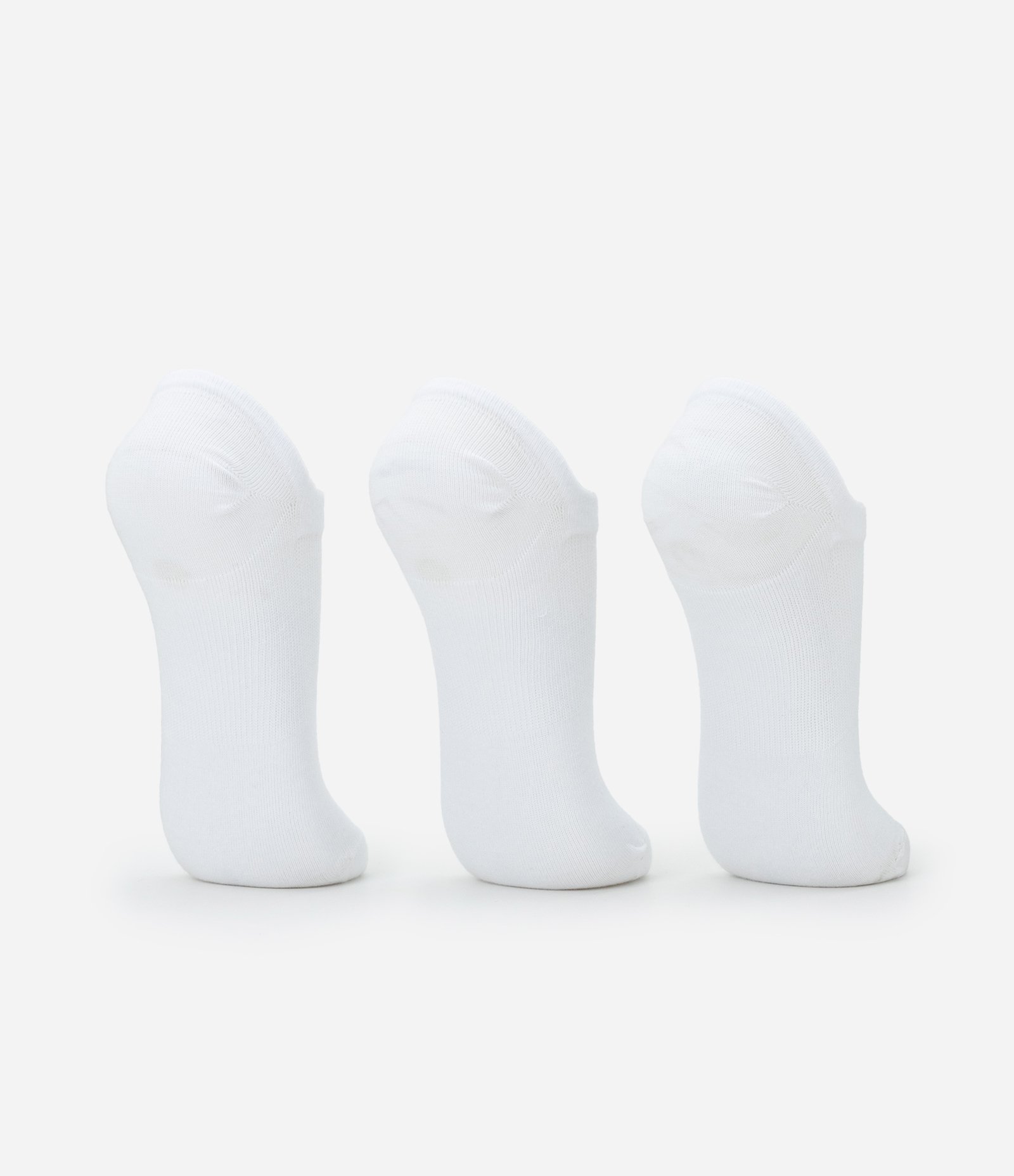 Kit 03 Meias Invisíveis Esportivas em Algodão Lupo Branco 3