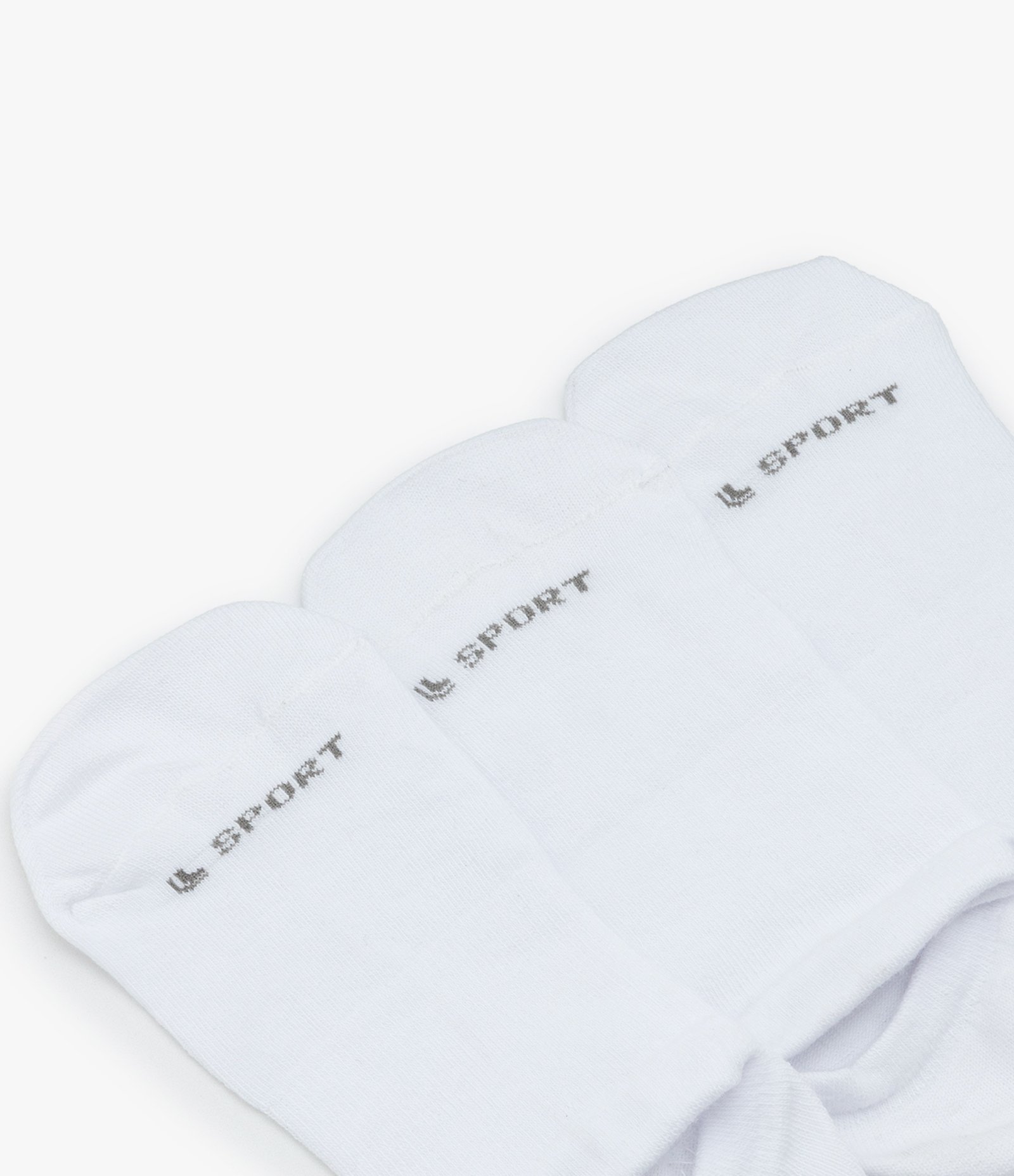 Kit 03 Meias Invisíveis Esportivas em Algodão Lupo Branco 4