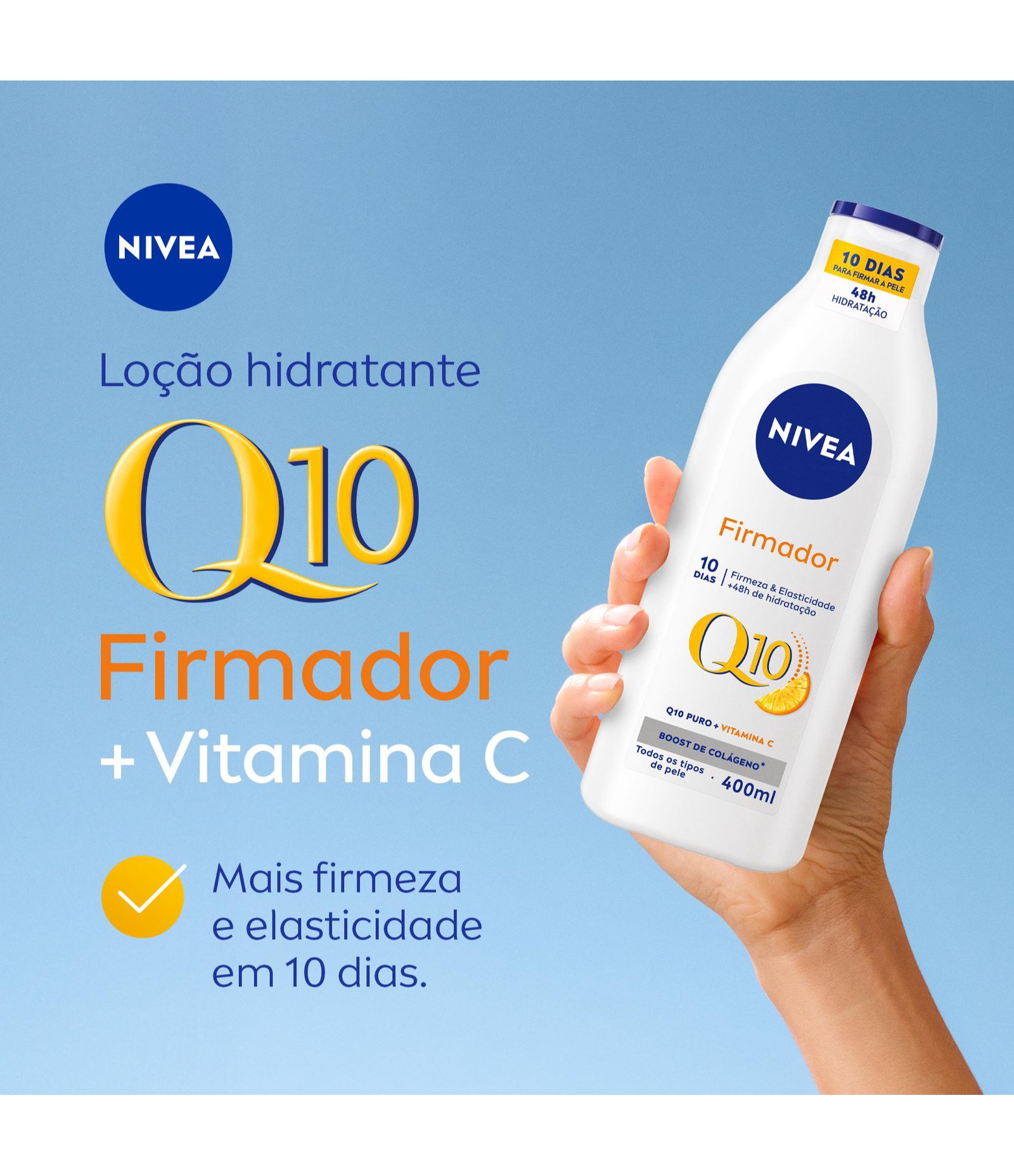 Loção Hidratante Firmador Q10 + Vitamina C Todos os Tipos de Pele Nivea 400ml 2