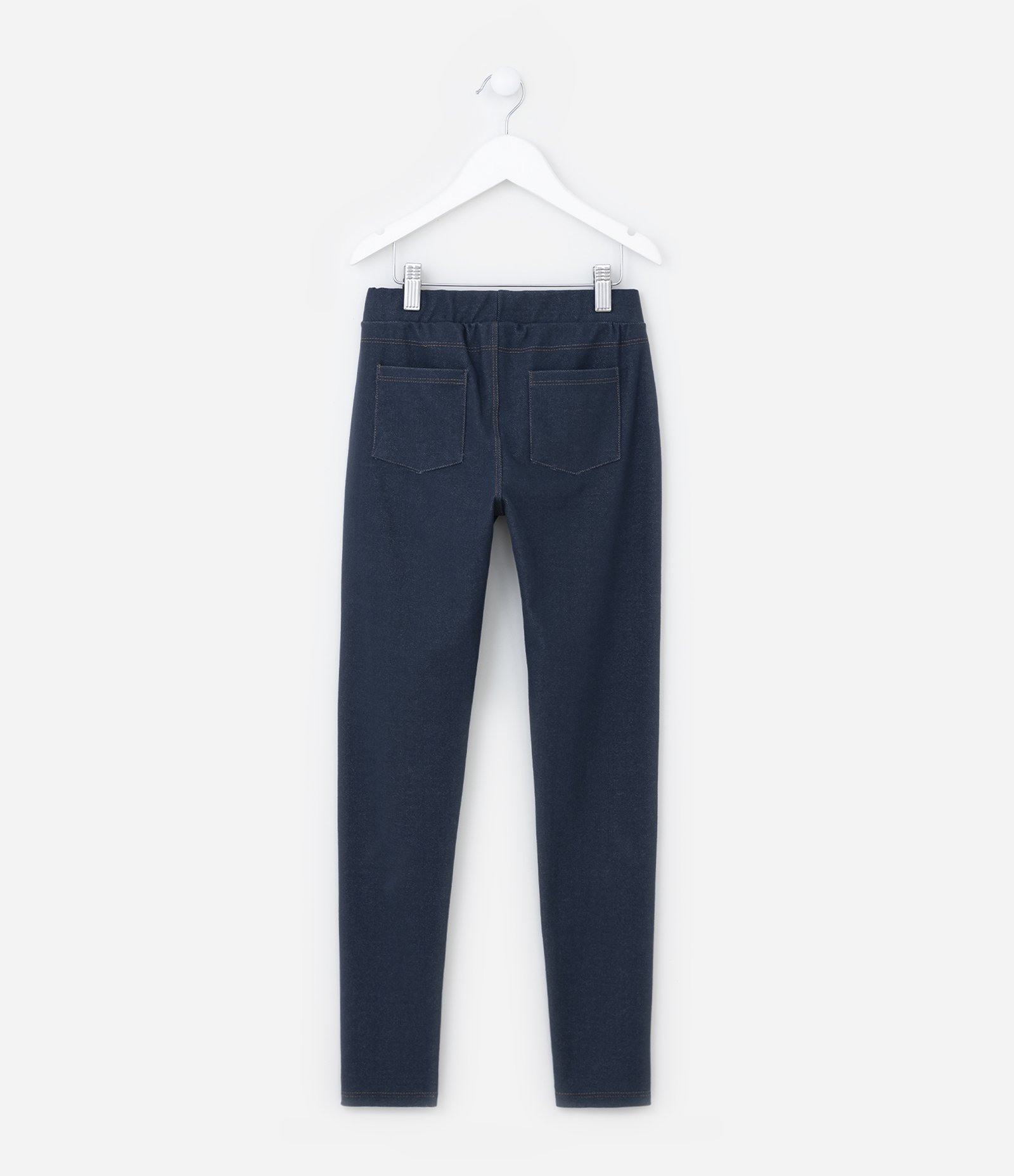 Calça Jegging Infantil com Bolsinhos - Tam 5 a 14 Anos Azul 3