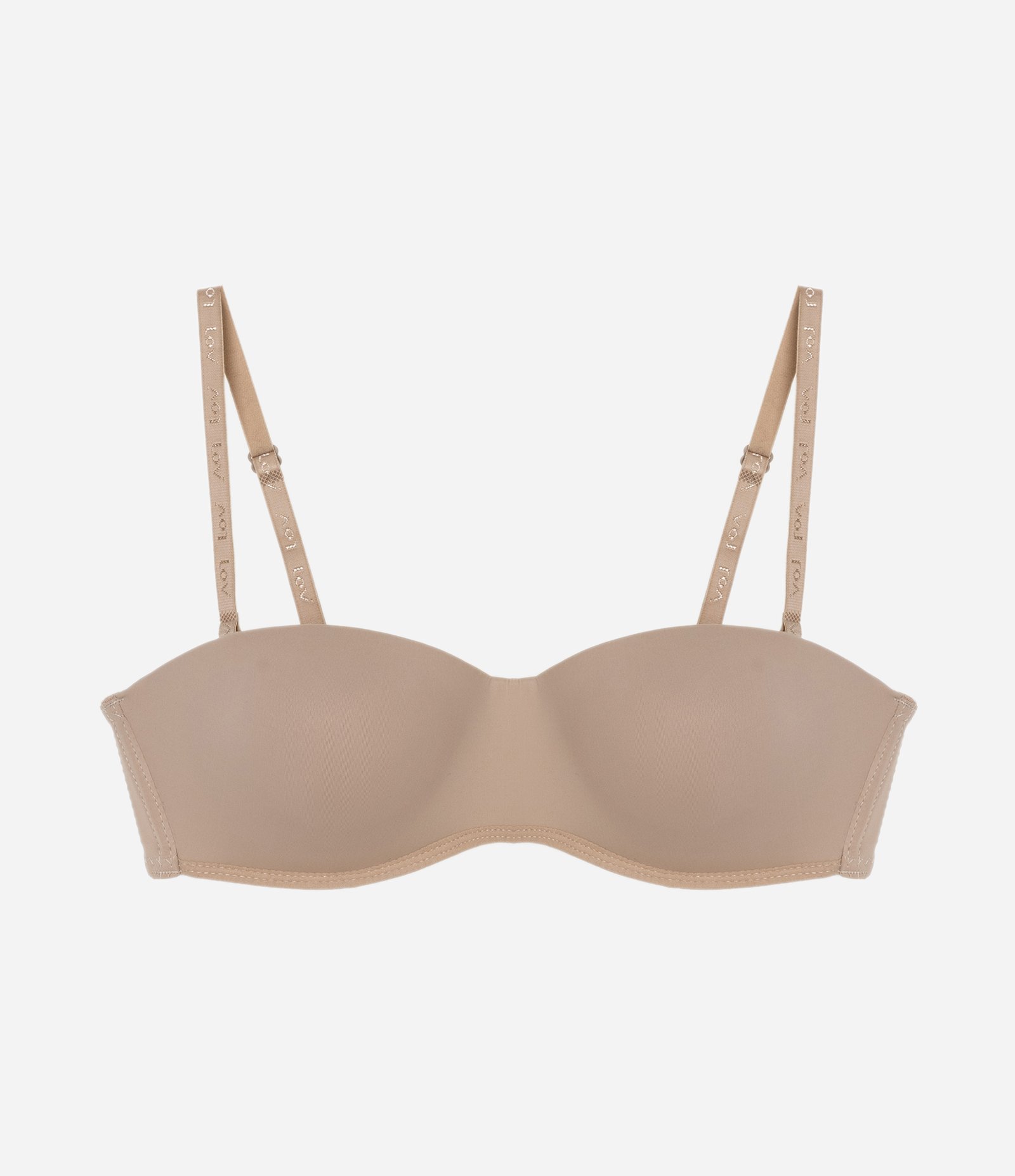 Sutiã Sem Alça em Microfibra com Bojo Inteiro Light Taupe 5