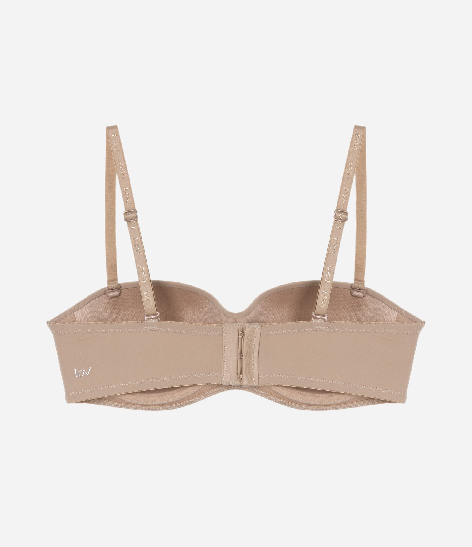 Sutiã Sem Alça em Microfibra com Bojo Inteiro Light Taupe 6