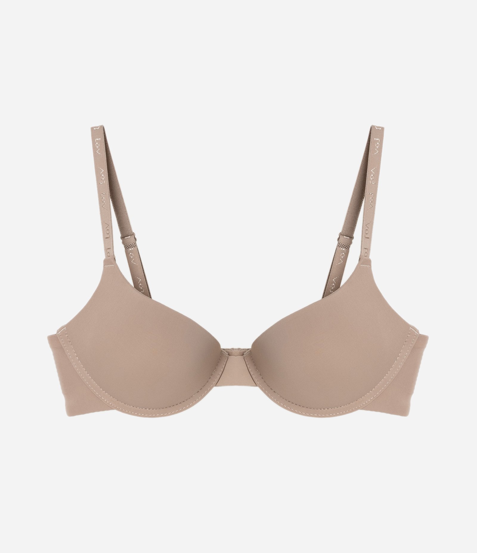 Sutiã Push Up em Microfibra com Enchimento Que Aumenta o Busto em Um Tamanho Light Taupe 5