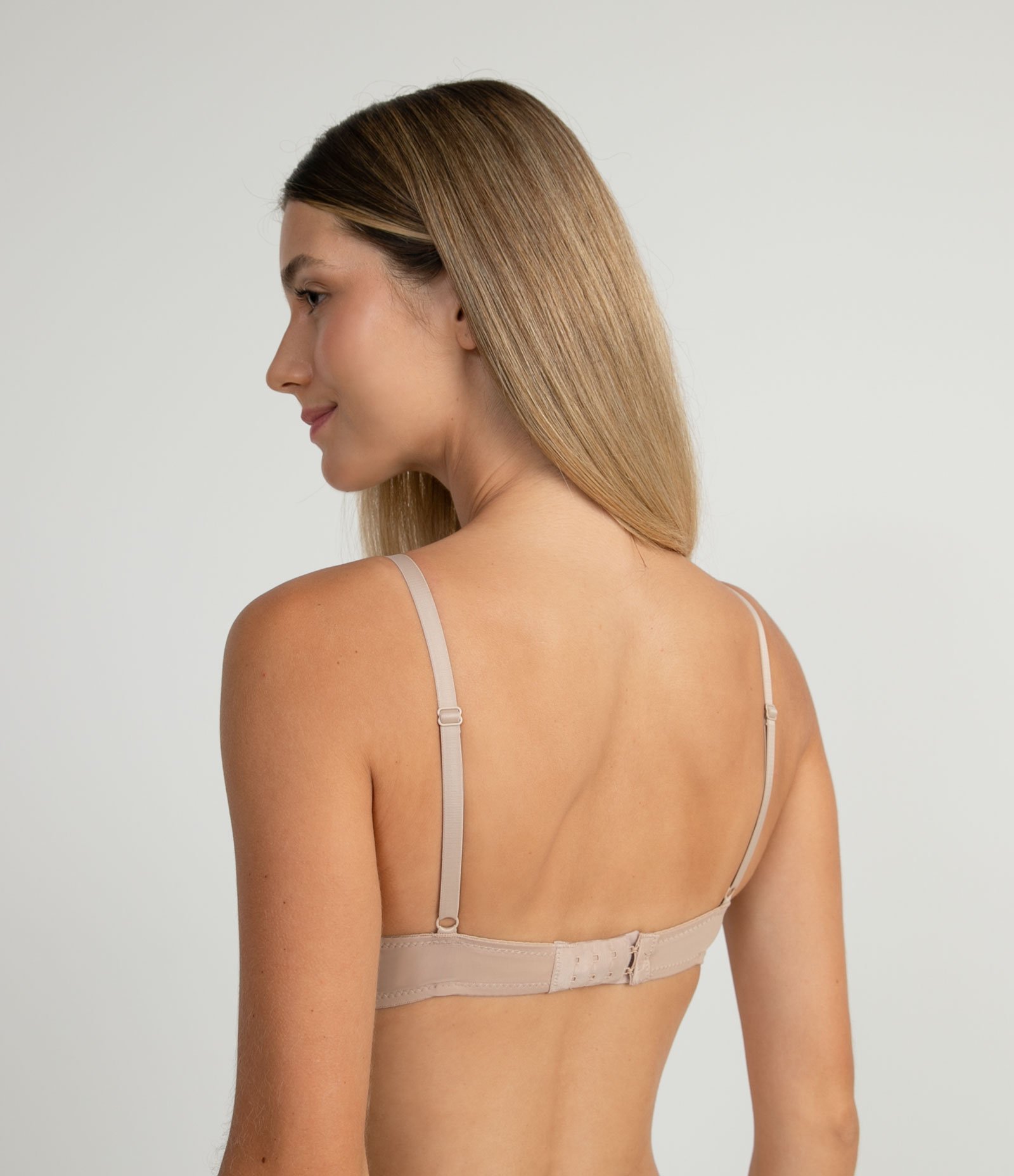 Sutiã Push Up em Microfibra com Enchimento Que Aumenta o Busto em Um Tamanho Light Taupe 2