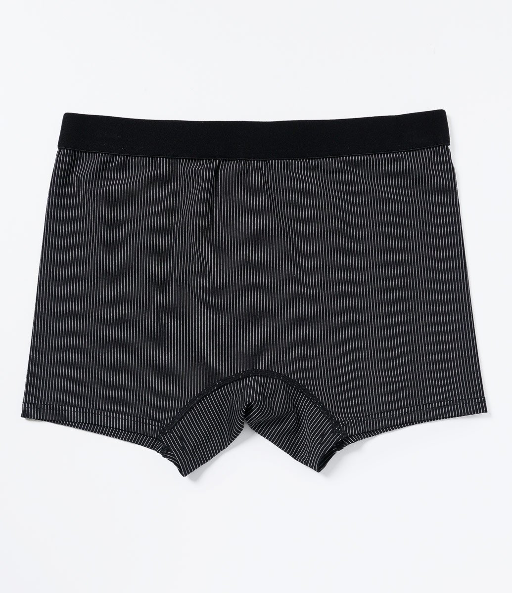 Cueca Boxer em Poliamida com Listras Risca de Giz Mash Preto 2