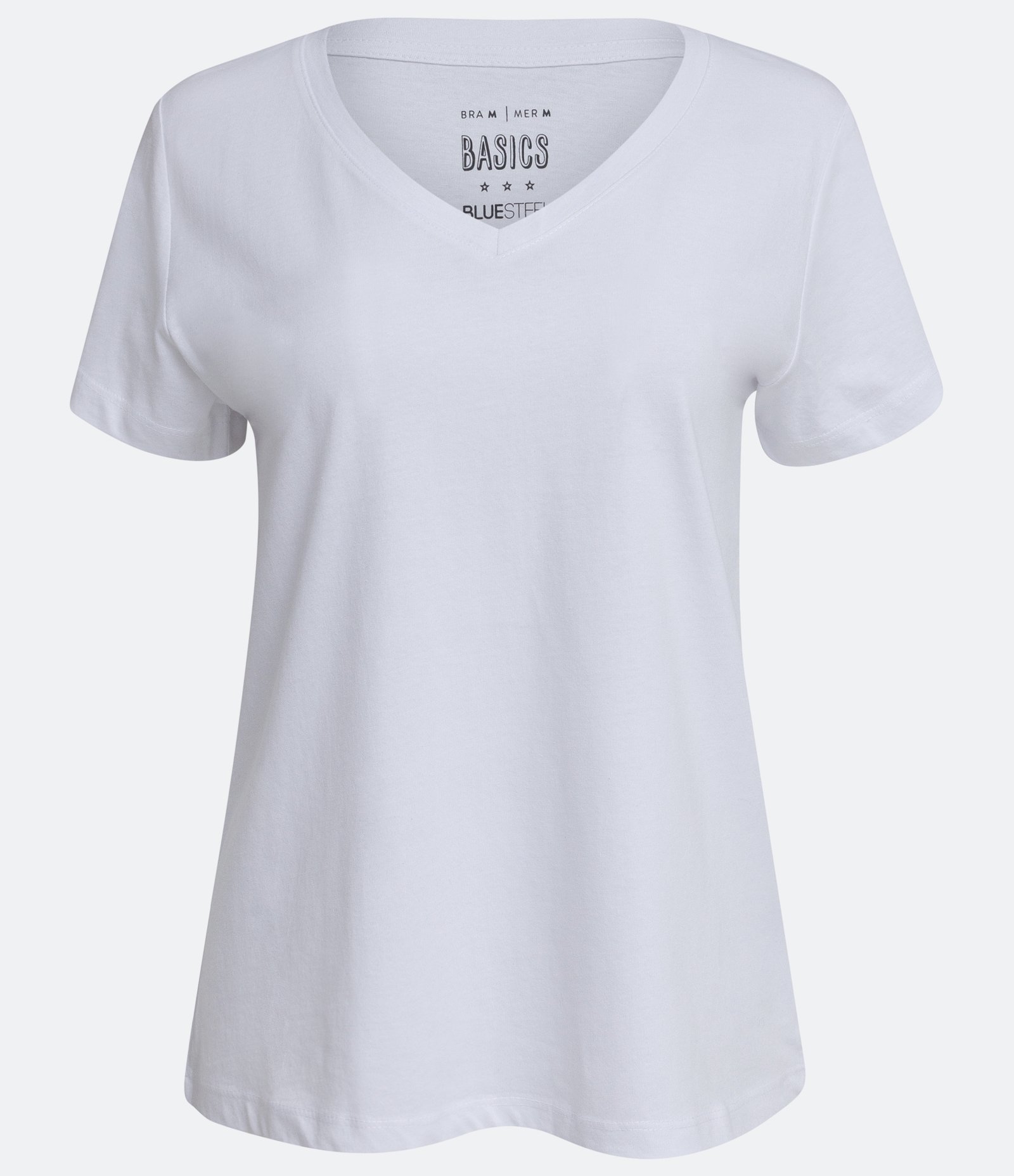 Camiseta em Algodão com Gola V e Manga Curta 5