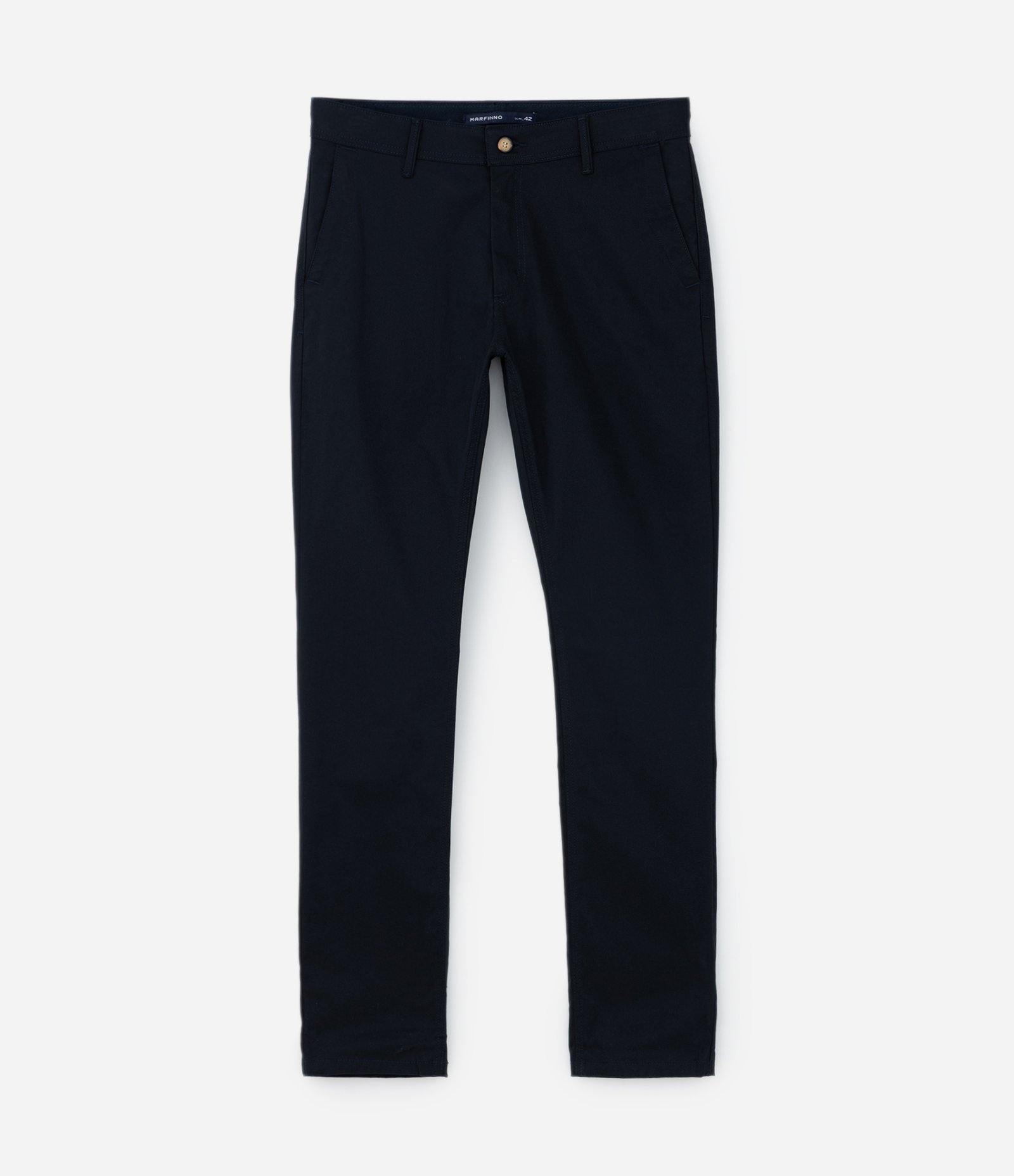 Calça Slim Básica em Sarja com Elastano Total Eclipse 1