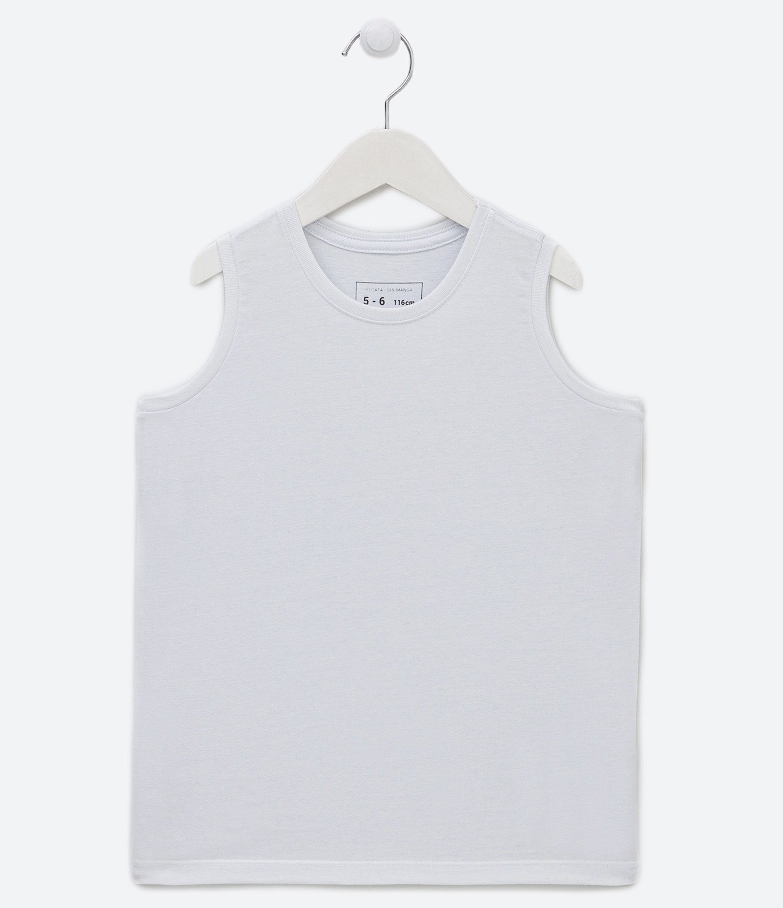 Regata Machão Infantil Básica - Tam 5 a 14 anos Branco 1