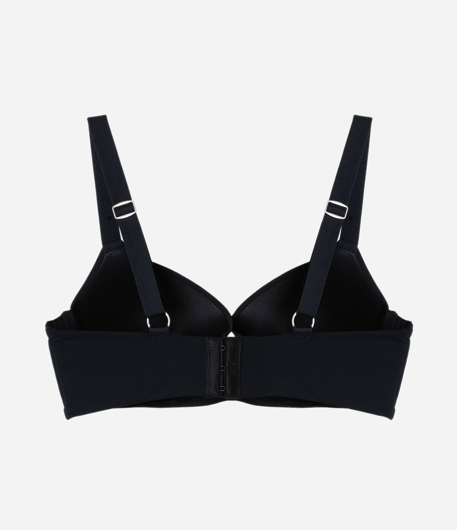 Sutiã Base Reforçada em Microfibra com Bojo Oco e Alça Regulável Preto 5