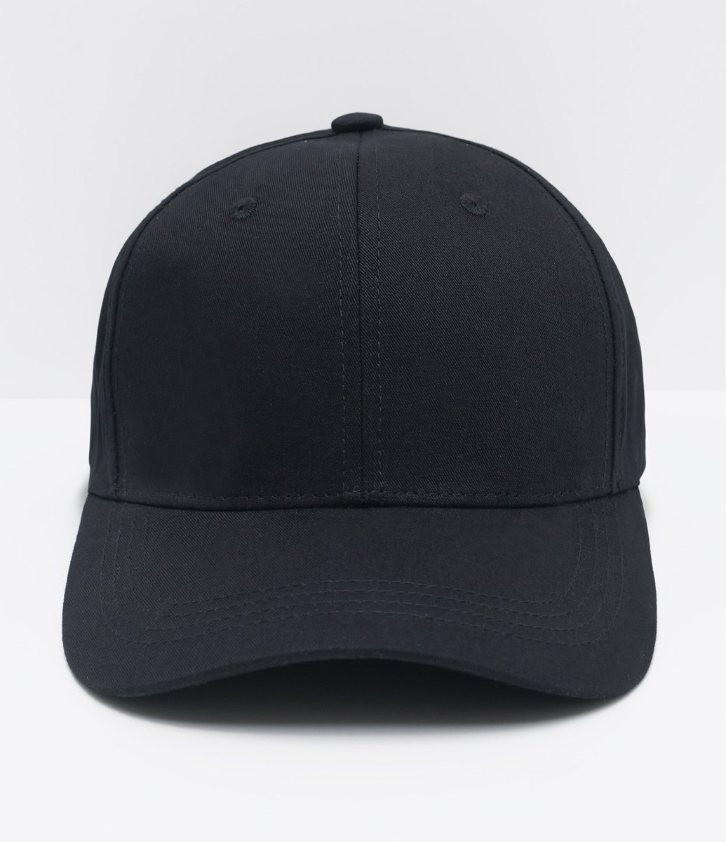 Boné Aba Curva Básico com Fechamento Strapback Preto 1