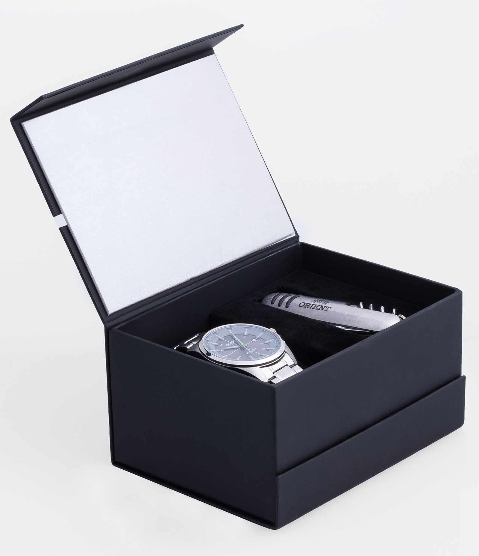 Kit Relógio Masculino Orient MBSS1294 G1SX Analógico 5 ATM + Canivete U 3
