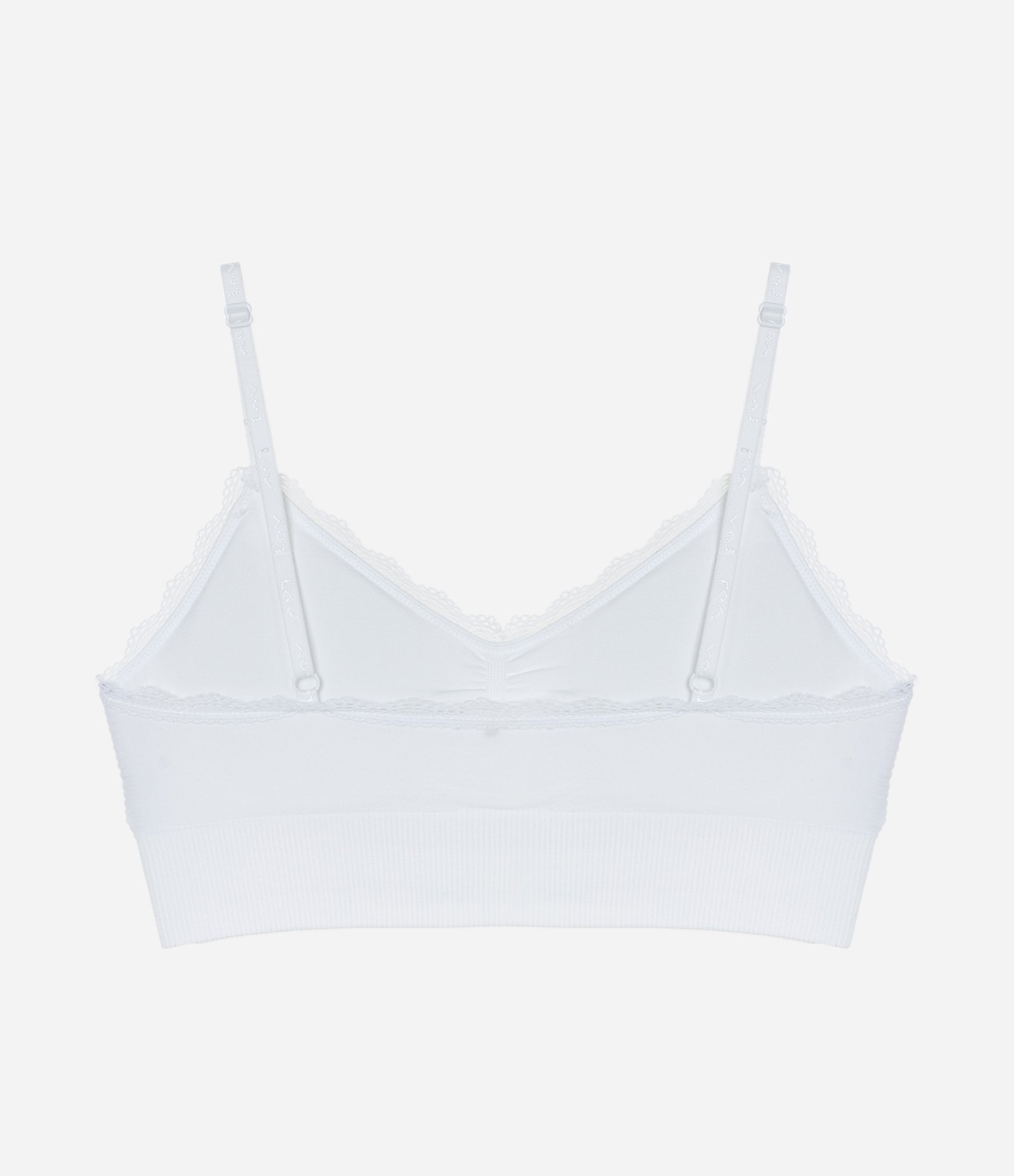 Sutiã Top Alongado em Microfibra Seamless Com Bojo Removível Branco 6