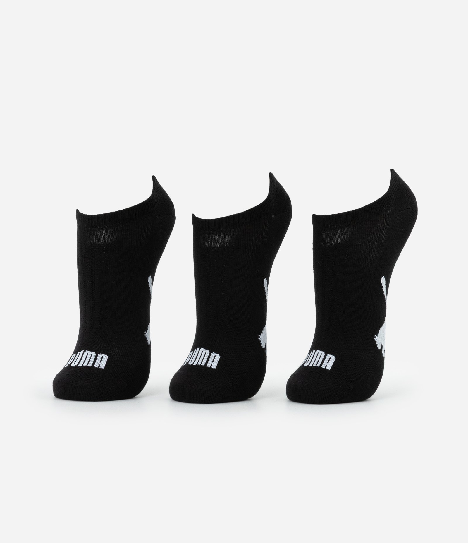 Kit 03 Pares de Meias Esportivas com Cano Invisível Puma Preto 1