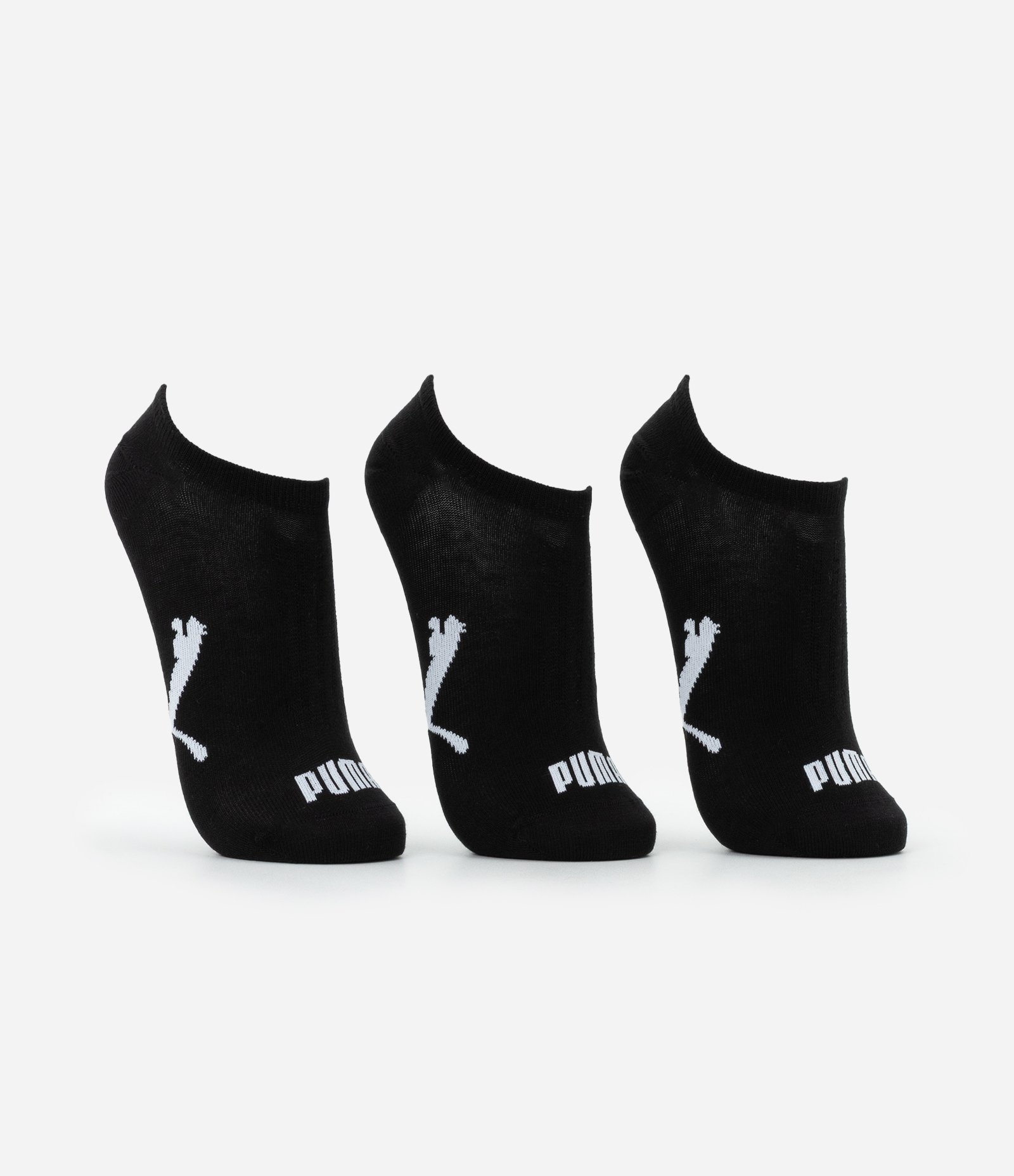 Kit 03 Pares de Meias Esportivas com Cano Invisível Puma Preto 2