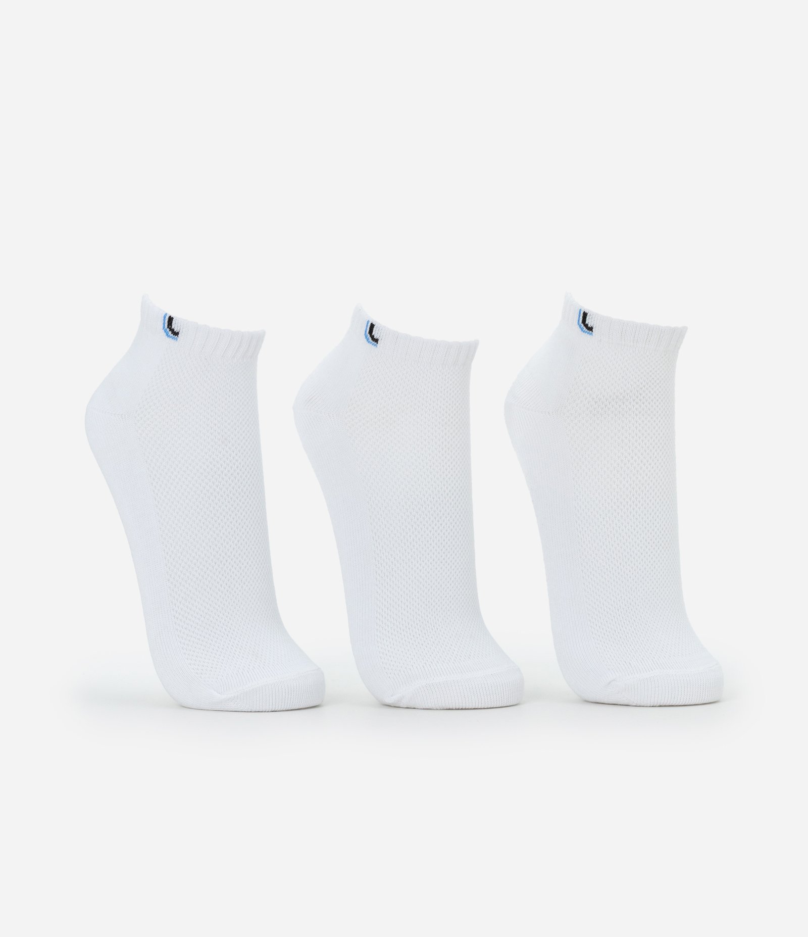 Kit 03 Pares de Meias Esportivas Cano Baixo Lupo Branco 2