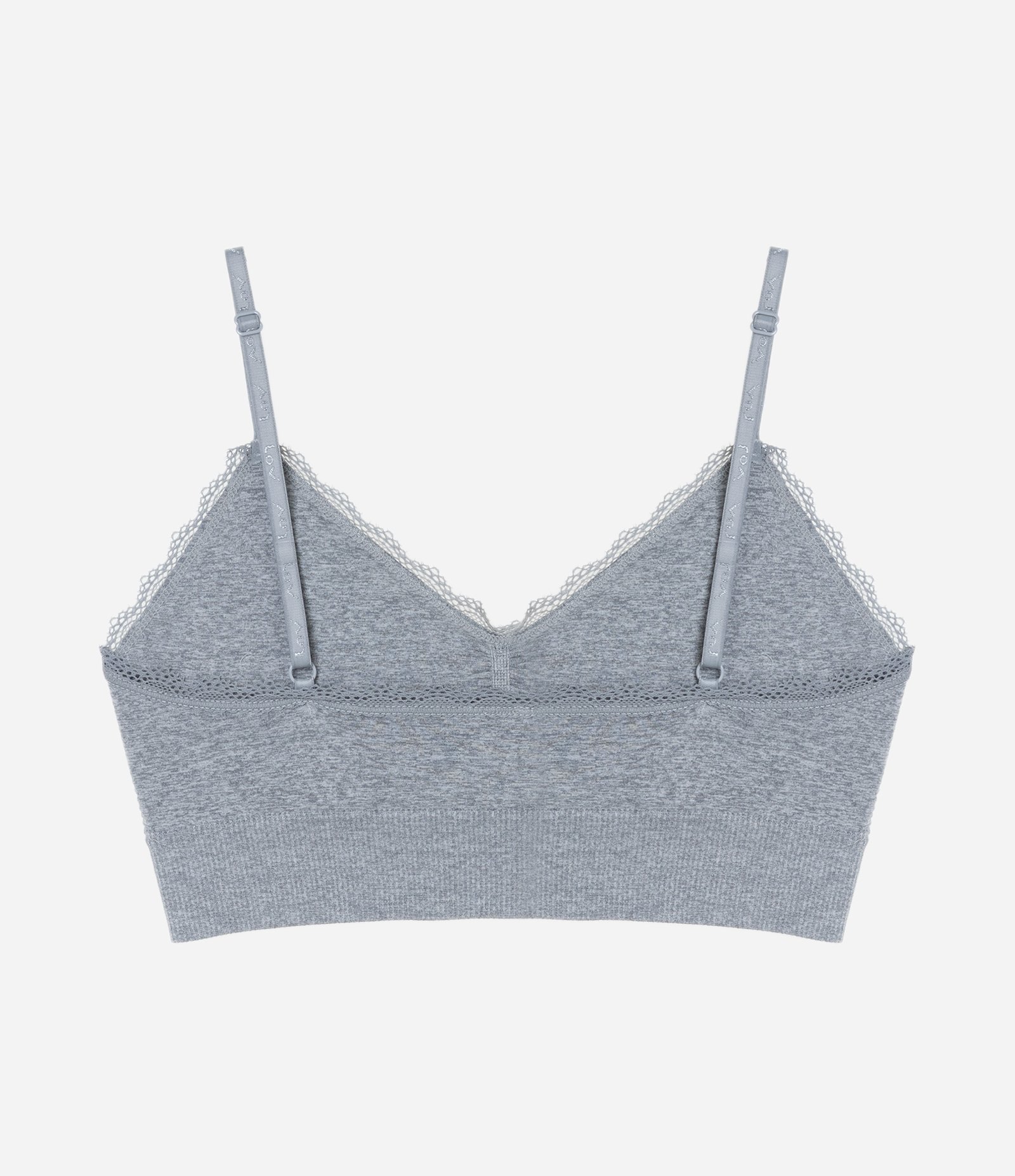 Sutiã Top Alongado em Microfibra Seamless com Bojo Removível Cinza 5