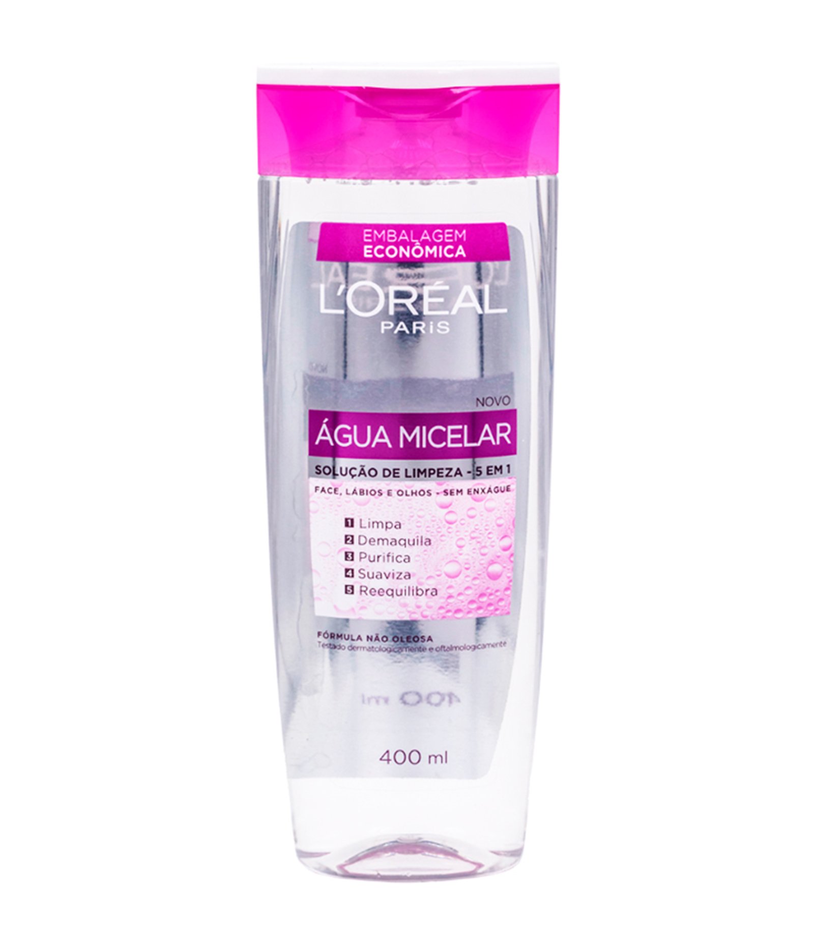 Água Micelar L'Oréal Paris Solução de Limpeza 5 em 1 Incolor 1