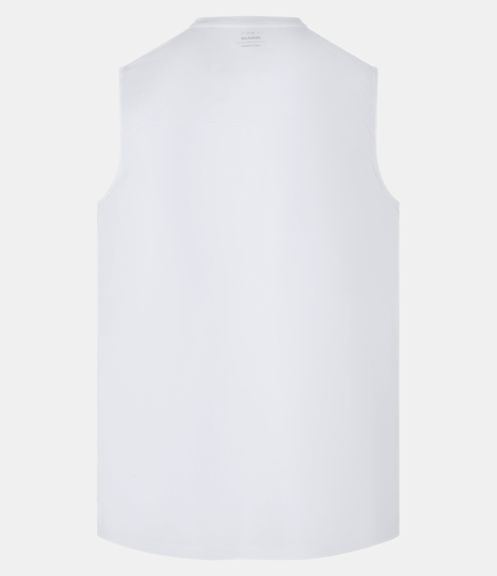 Regata Regular Básica Esportiva com Recortes e Lettering Branco 5