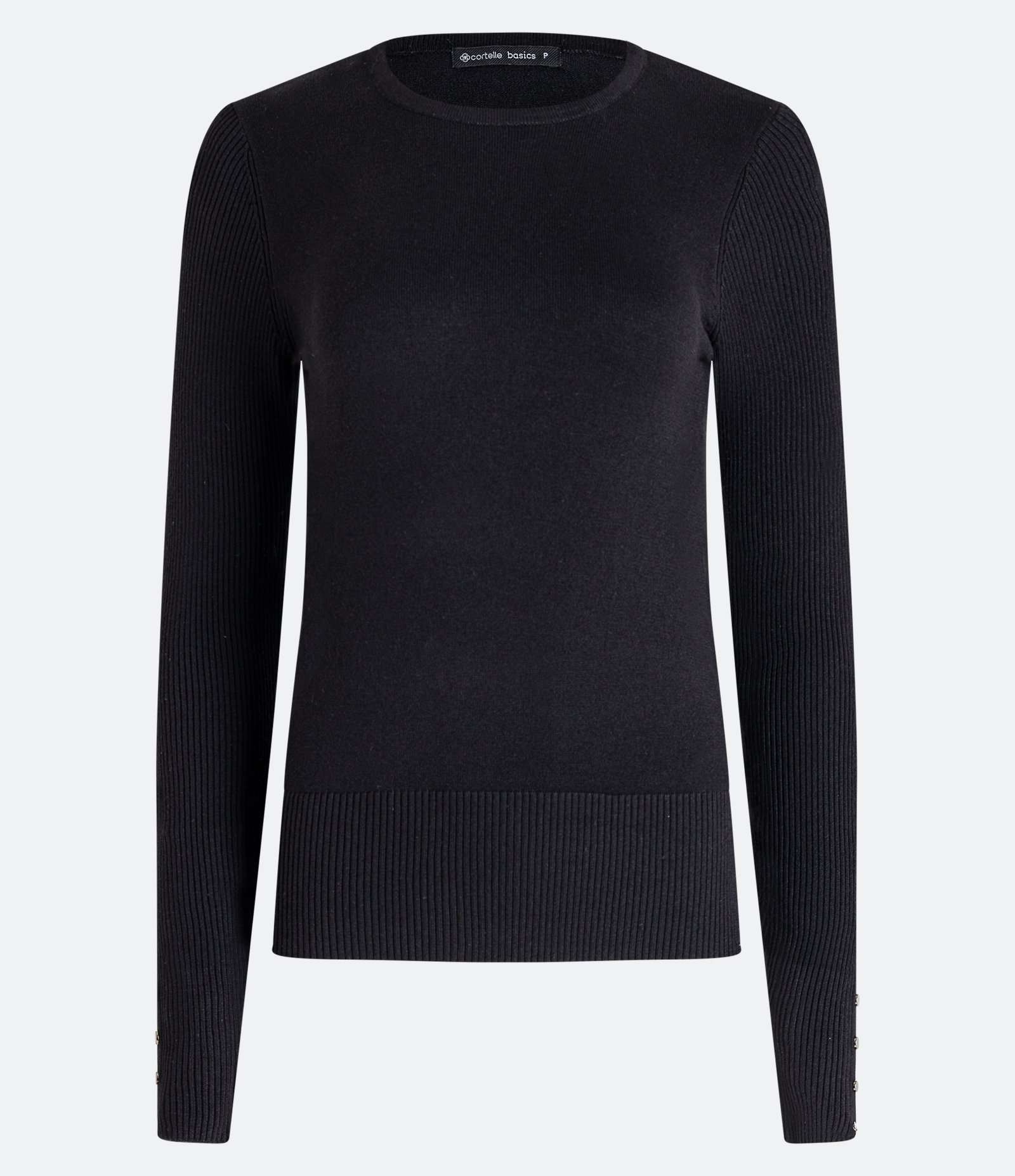 Suéter Alongado em Tricô com Manga Longa Preto 7