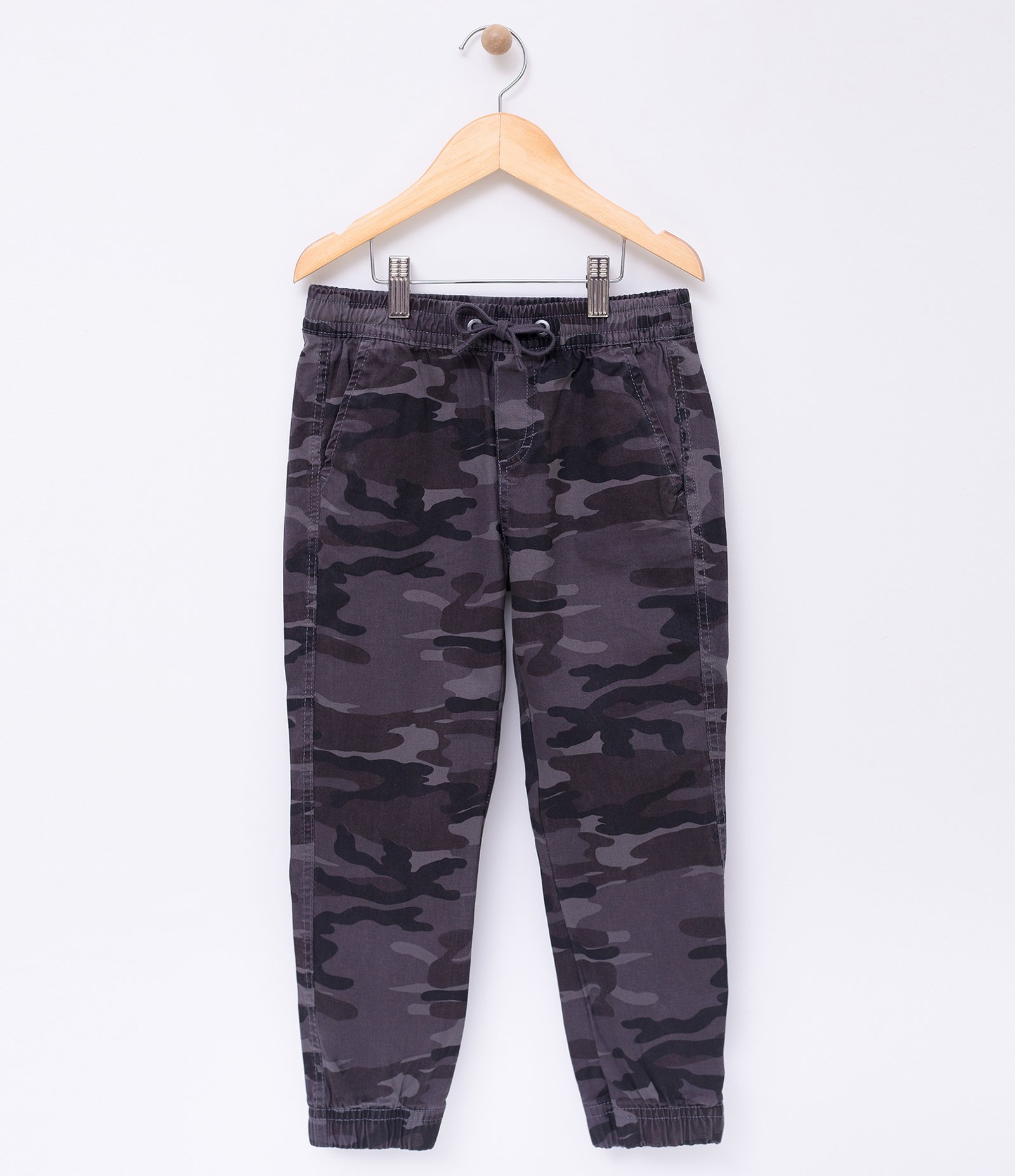 Calça Infantil Camuflada em Sarja - Tam 5 a 14 Stretch Limo 1