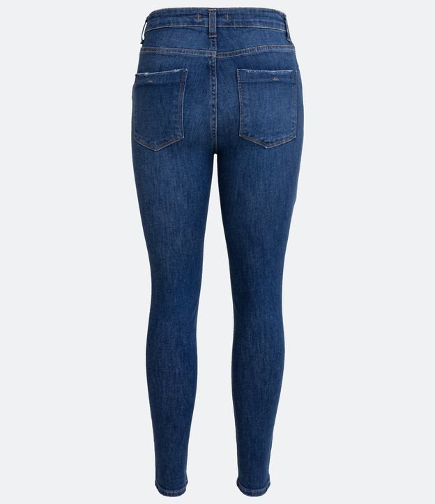 Calça Skinny Jeans Básica Azul 6