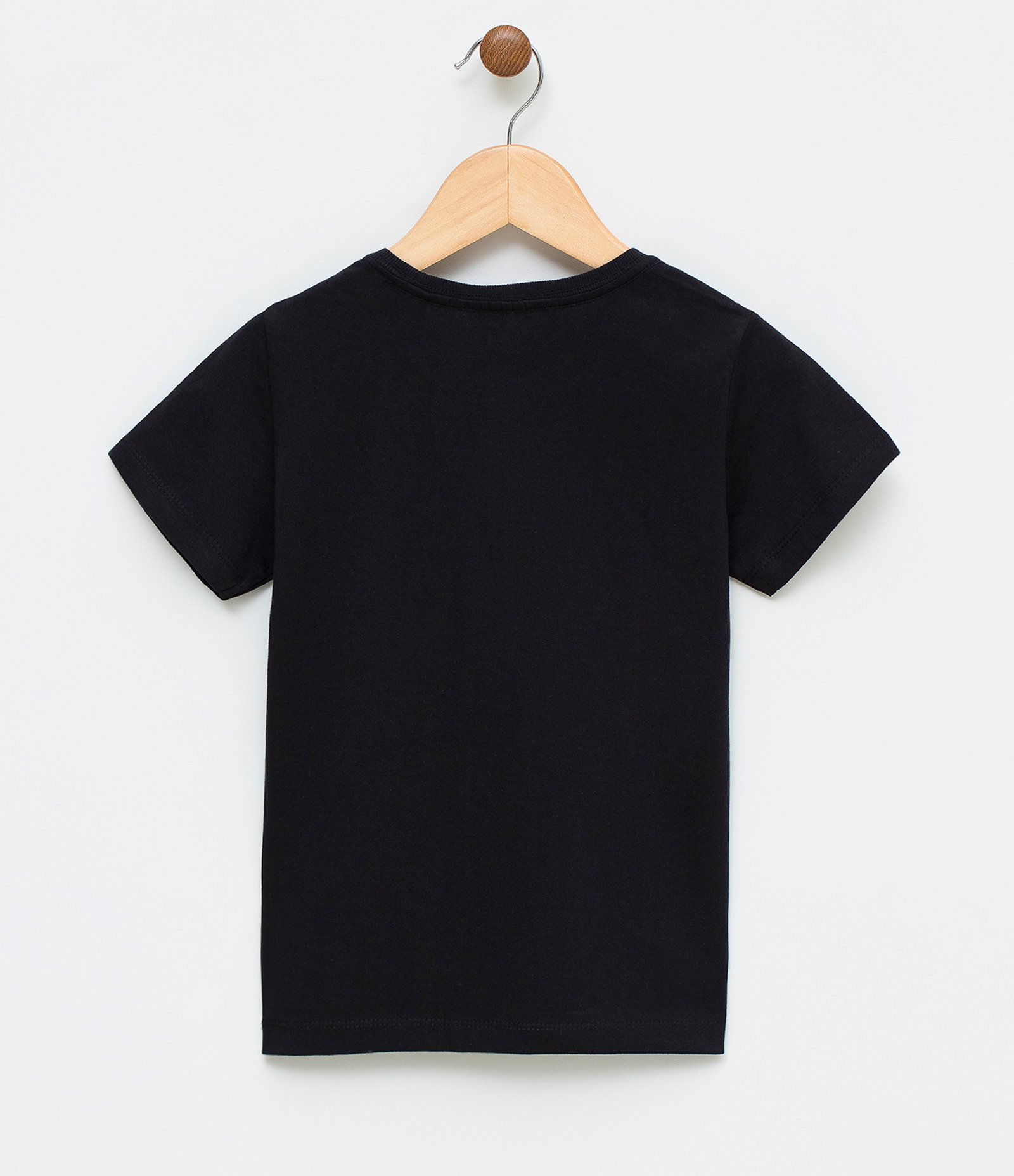 Camiseta Infantil Básica com Etiqueta Bordadinha - Tam 1 a 5 anos Preto 2