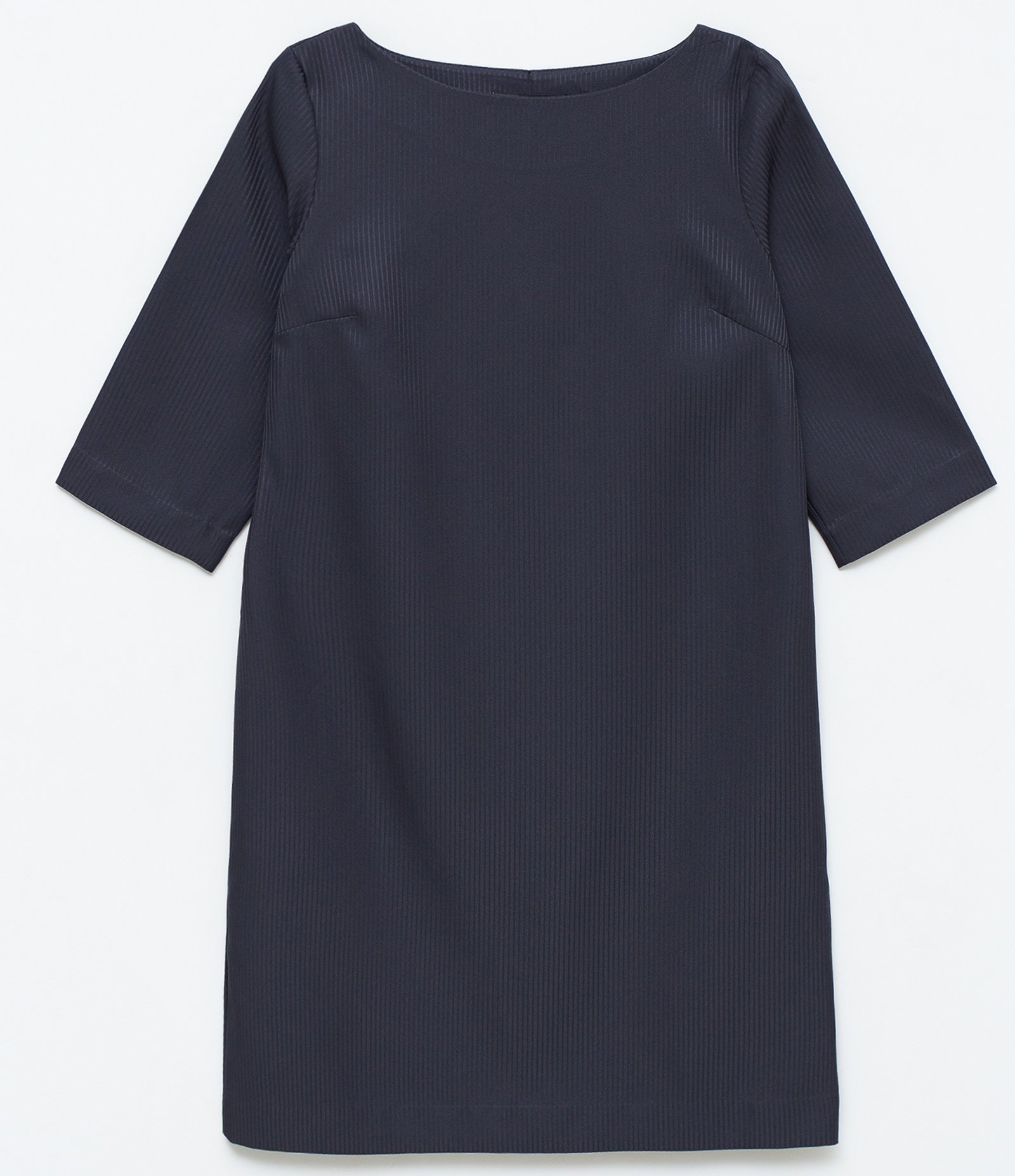 Vestido T-Shirt Gola Canoa Preto 6