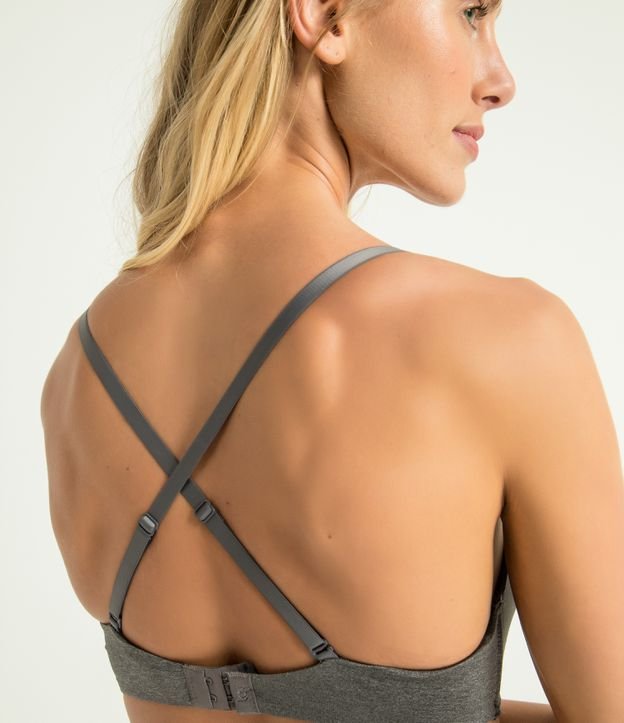 Soutien Basico Sustentacion con Relleno Triangular en Microfibra Gris 4