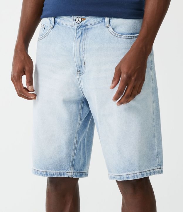 Bermuda Slim Jeans com Elastano Azul 2