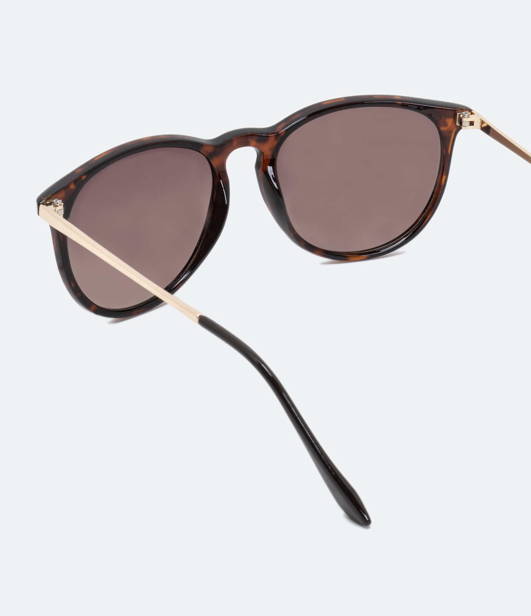 Óculos de Sol Redondo com Lente Marrom Marrom 3