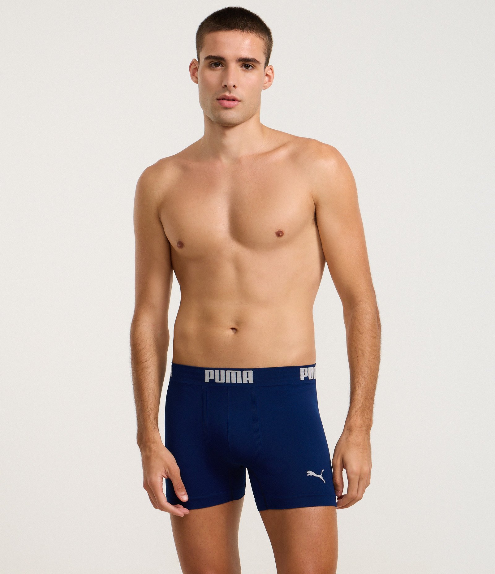 Cueca Boxer em Microfibra com Cós Elástico Puma Azul Marinho 1