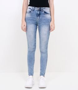 Calça Skinny Jeans Marmorizada