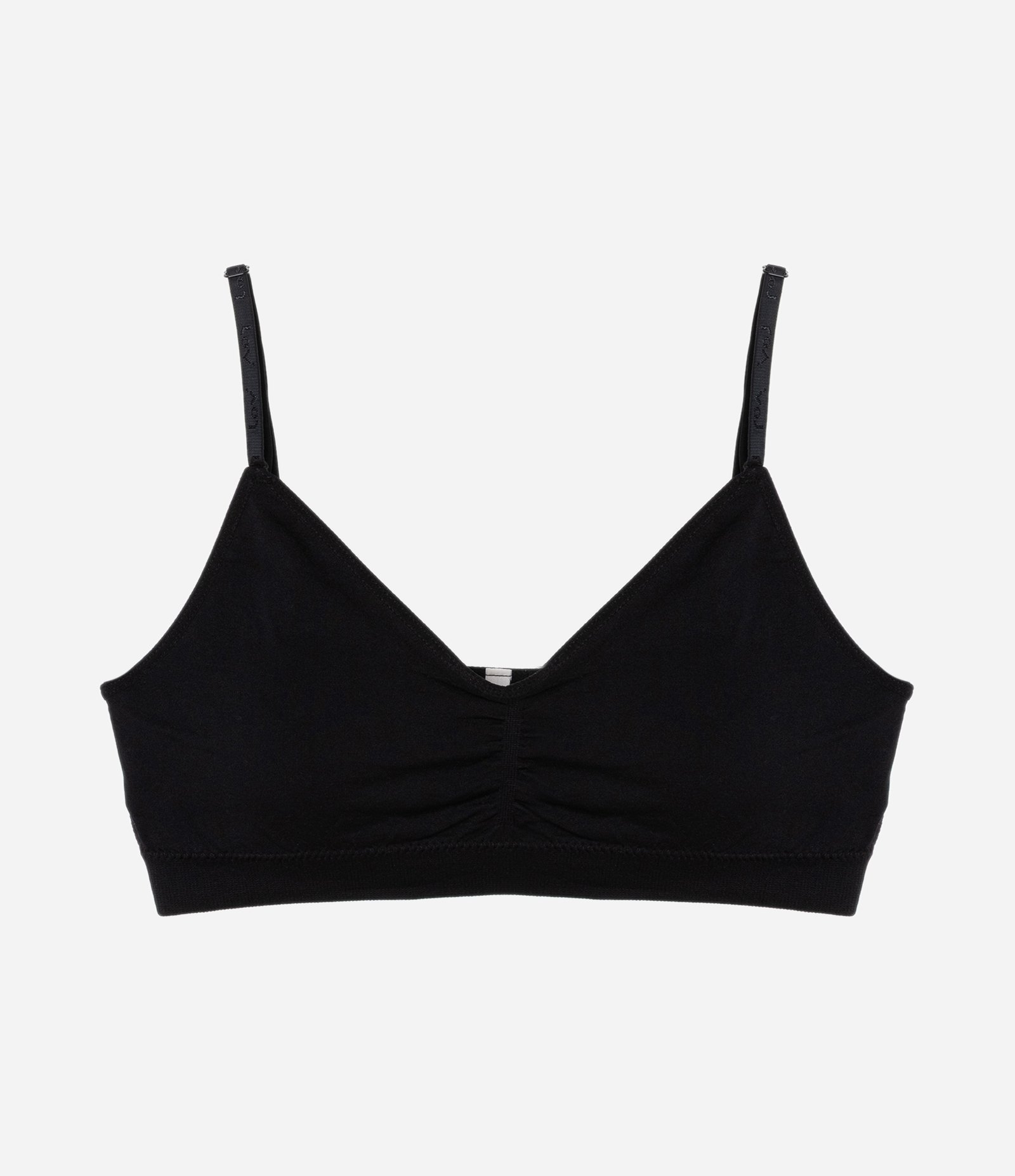 Sutiã Top em Microfibra com Bojo Removível Seamless Preto 4