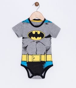 Body Infantil Fantasia do Batman - Tam 0 a 18 meses