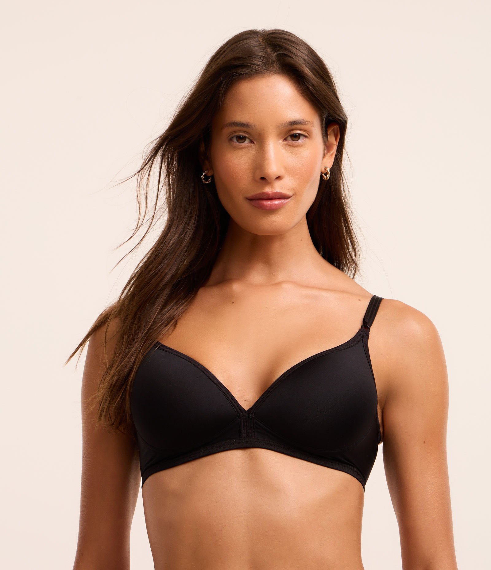 Kit 02 Sutiãs Básicos com Bojo Sem Aro em Microfibra DelRio Multicores 2