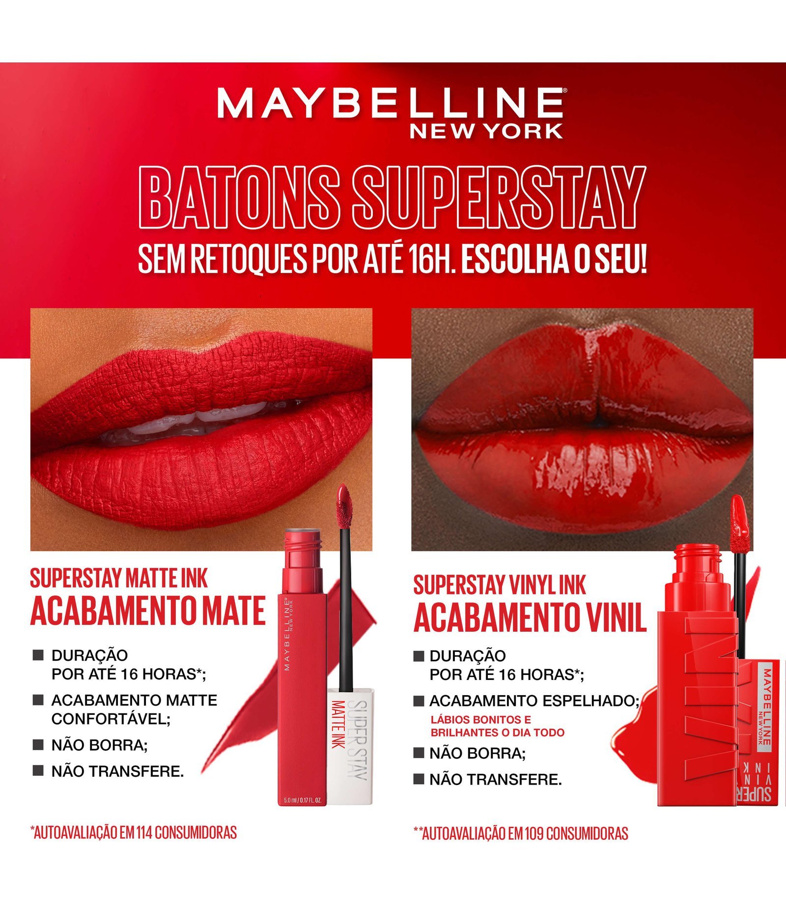 Batom Líquido Longa Duração Maybelline SuperStay Matte Ink, 5ml 5