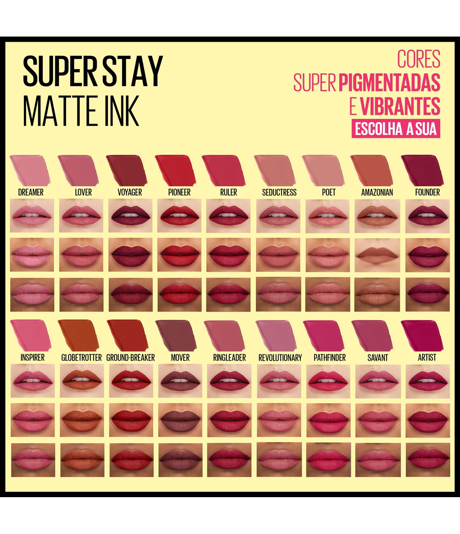 Batom Líquido Longa Duração Maybelline SuperStay Matte Ink, 5ml 6