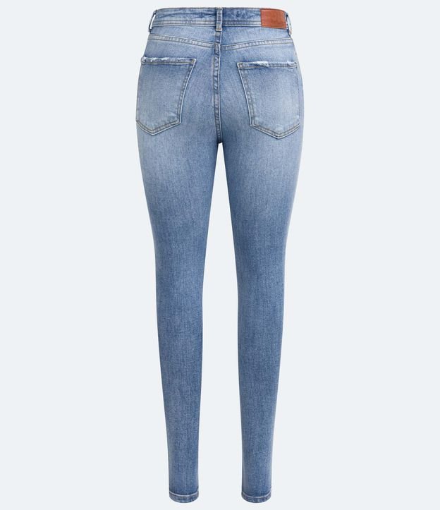 Calça Skinny Básica Jeans com Cintura Média Azul 9