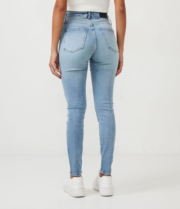 Calça Skinny Básica Jeans com Cintura Média Azul 5