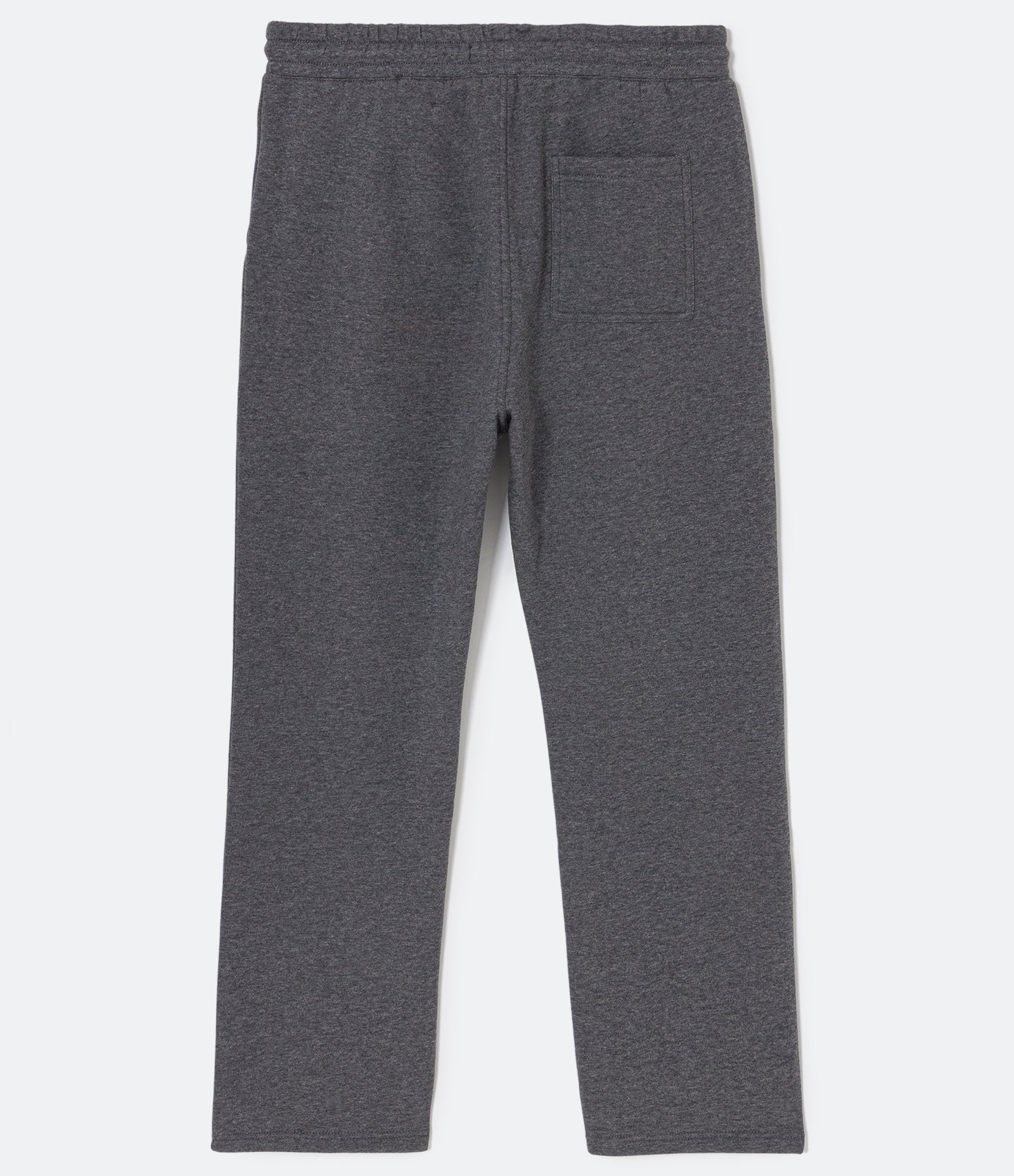 Calça Reta Básica em Moletom com Amarração e Bolsos 2